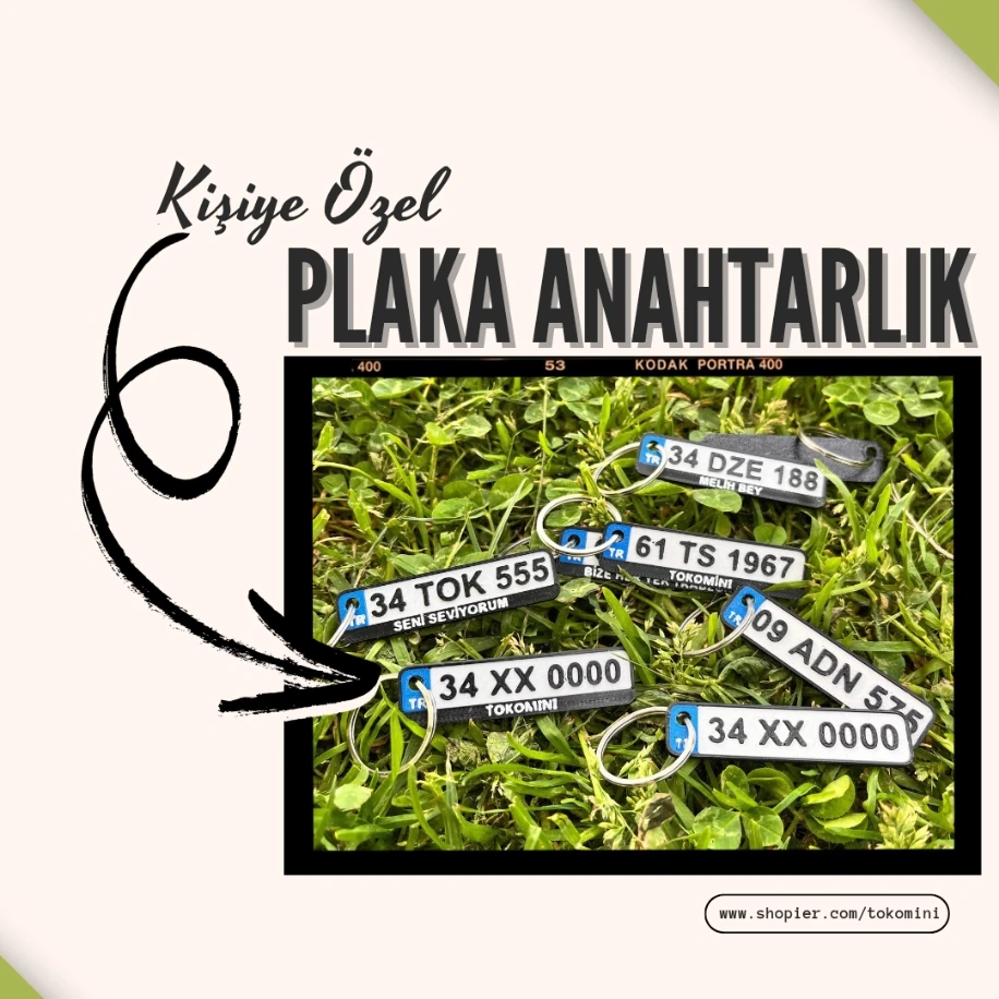 Kişiye Özel Plaka Anahtarlık