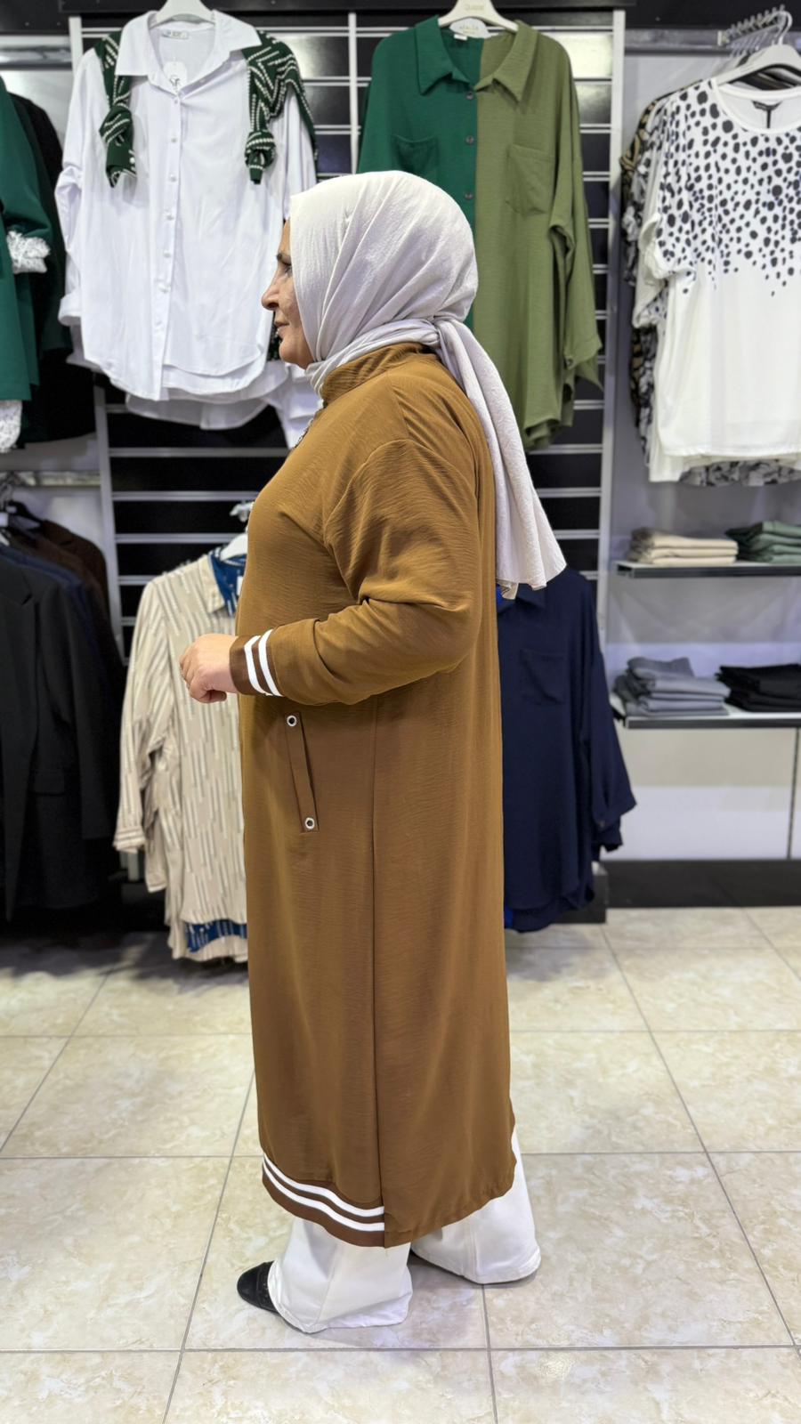 Büyük Beden Ribana Detaylı Ayrobin Giy Çık