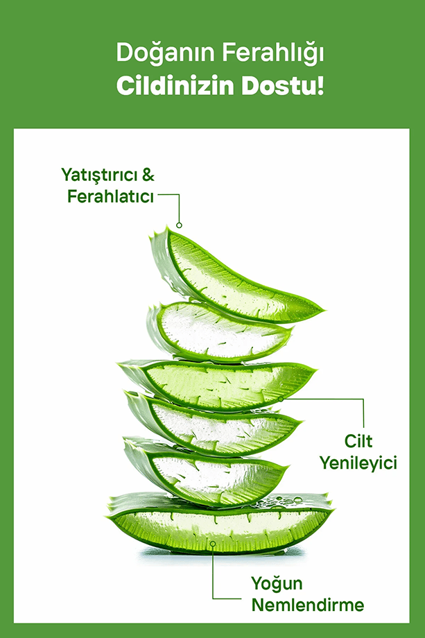 Organik Aloe Vera Güneş Ve Epilasyon Sonrası Vitaminli Parabensiz Jel 200ml