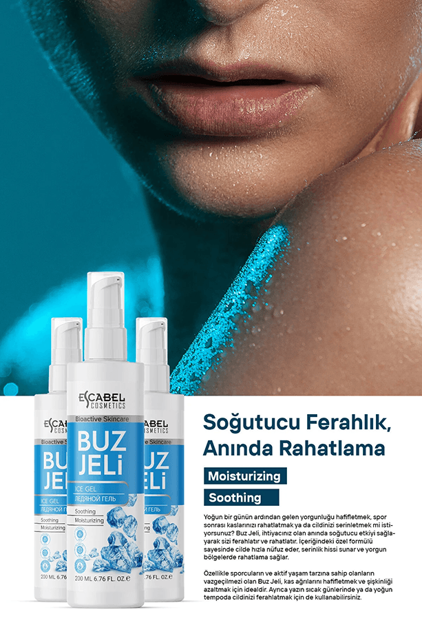 Güneş Ve Epilasyon Sonrası Buz Jeli Ferahlık Nemlendirici Paraben Ve Sülfat Içermez 200ml