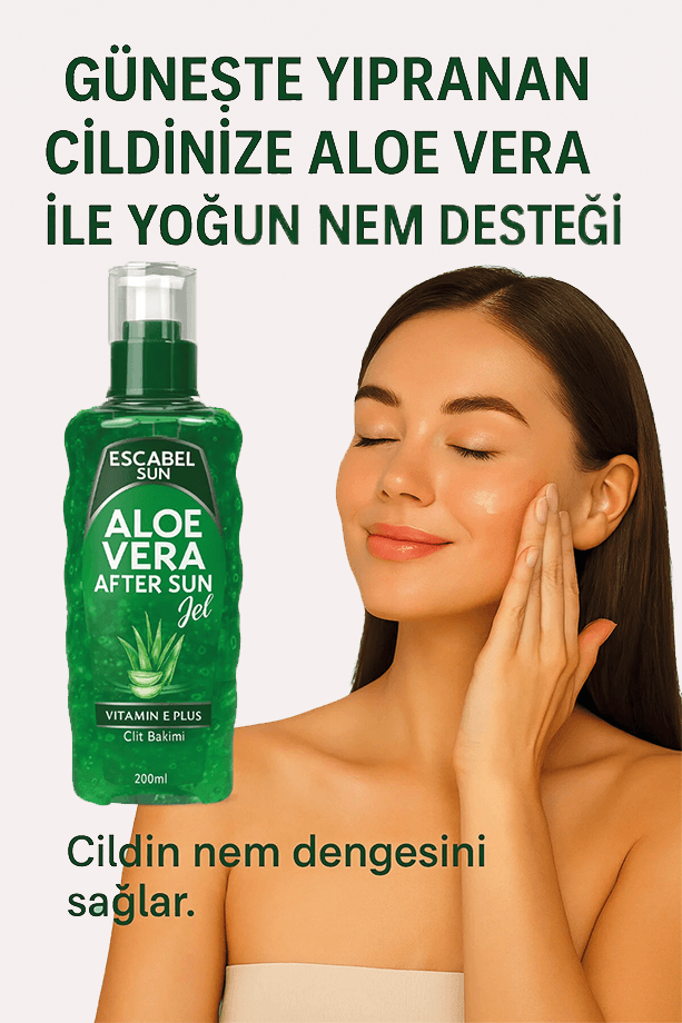 Escabel Aloe Vera After Sun Gel Cream - Güneş Sonrası Aloevera Jel Krem