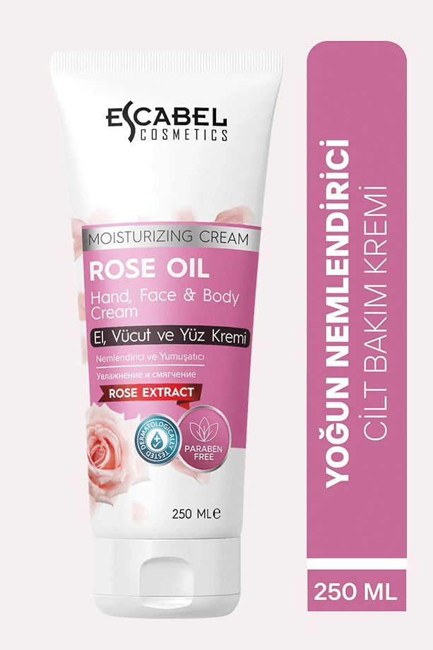Gül Yağı Cilt Besleme Ve Nemlendirici Yoğun El, Yüz Ve Vücut Kremi 250ml