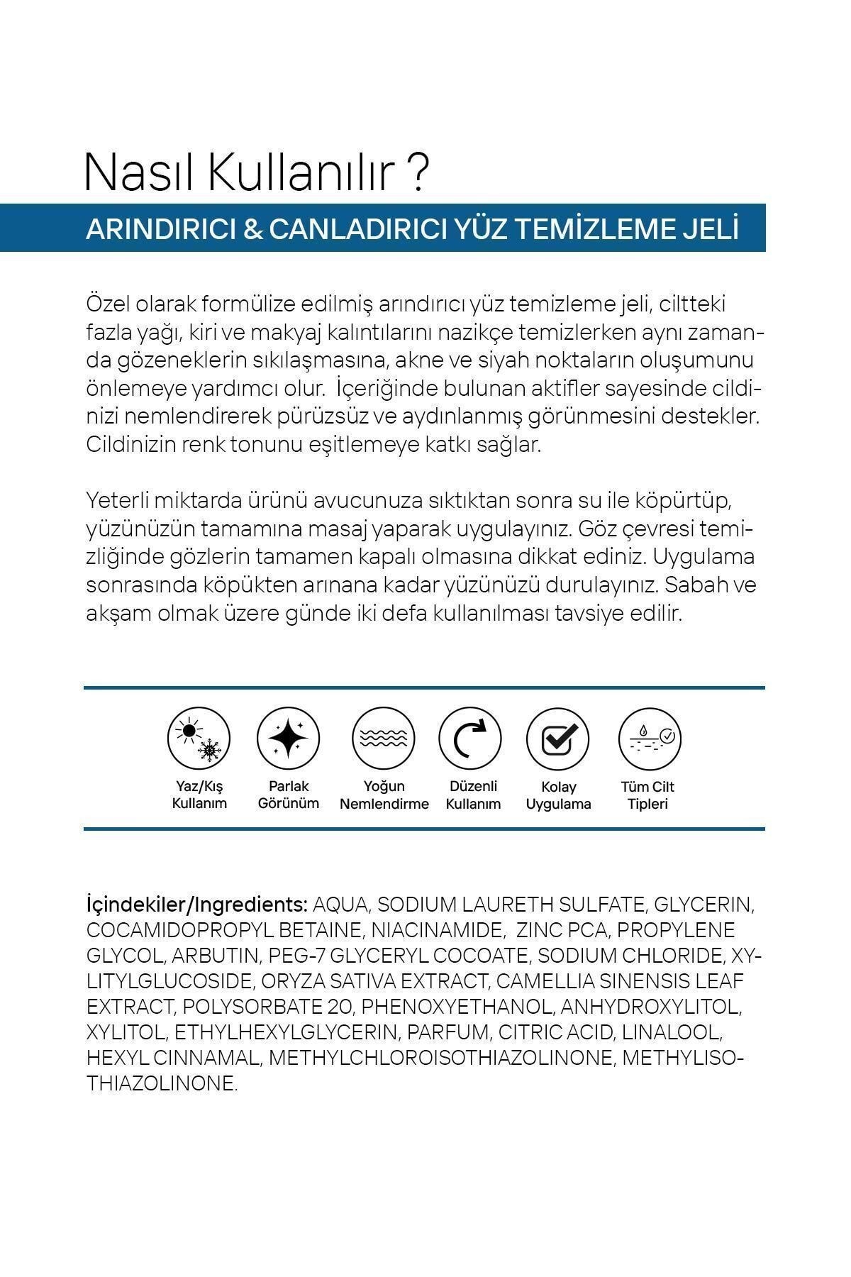 Arındırıcı Canlandırıcı Yüz Temizleme Jeli 200 ml