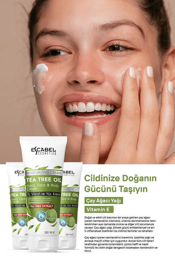 Çay Ağacı Yağlı Cilt Besleme Ve Nemlendirici Yoğun El, Yüz Ve Vücut Kremi 250ml