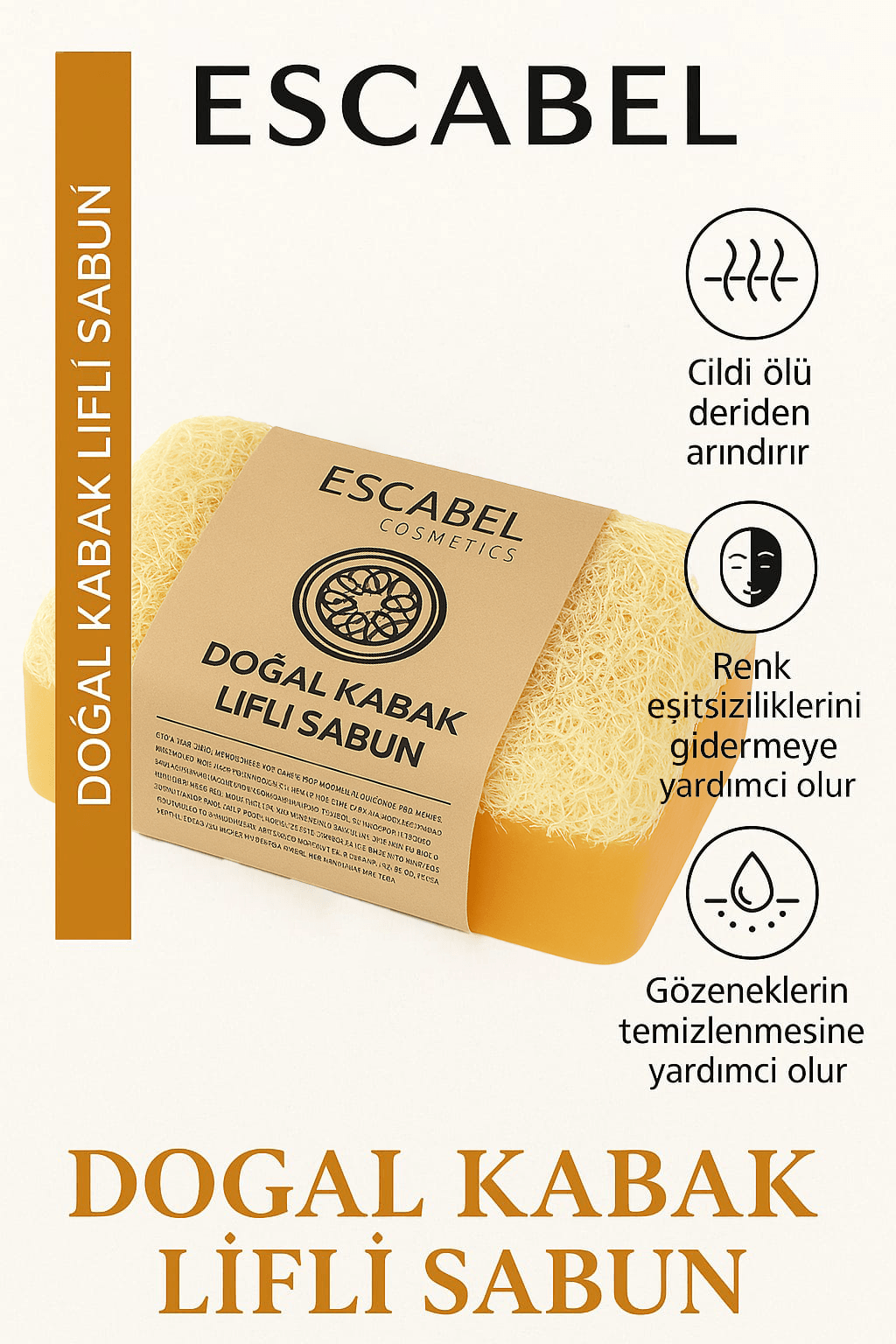 Doğal Kabak Lifli Pirinç Sabunu 120 Gr