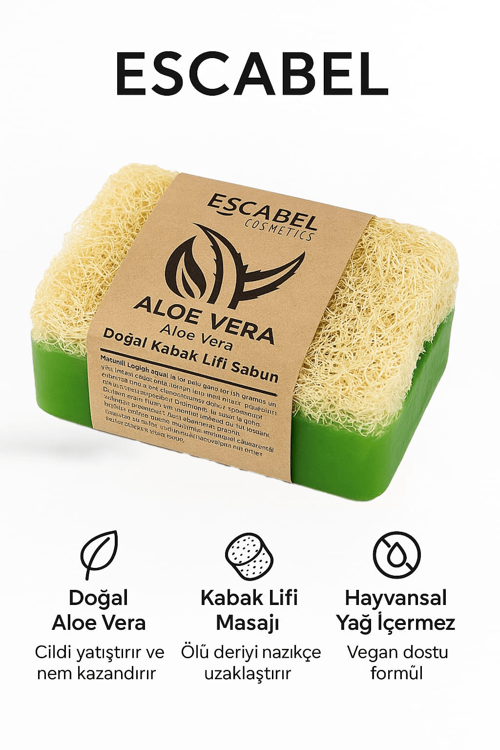 Doğal Kabak Lifli Aloe Vera Sabunu 120 Gr