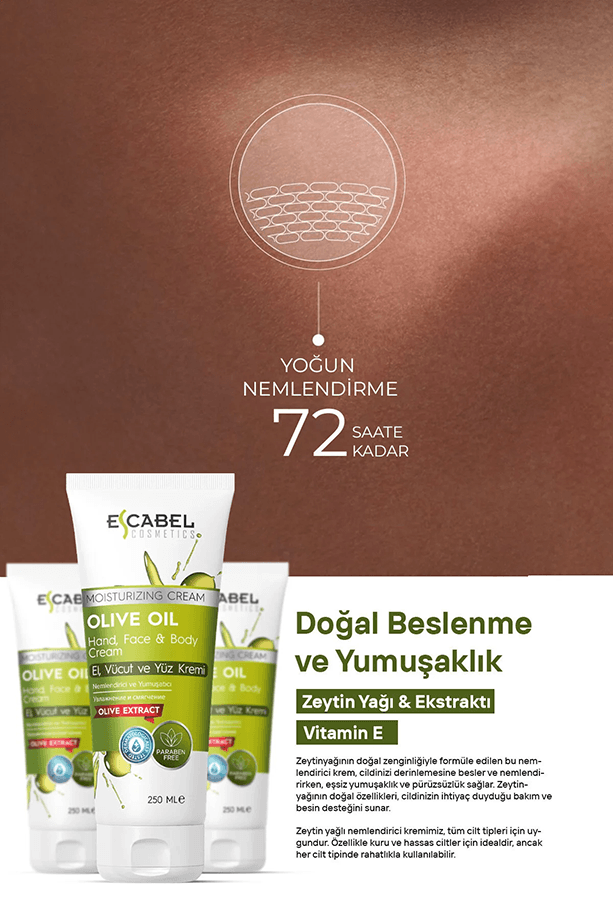 Zeytinyağlı Nemlendirici Vücut Kremi 250ml