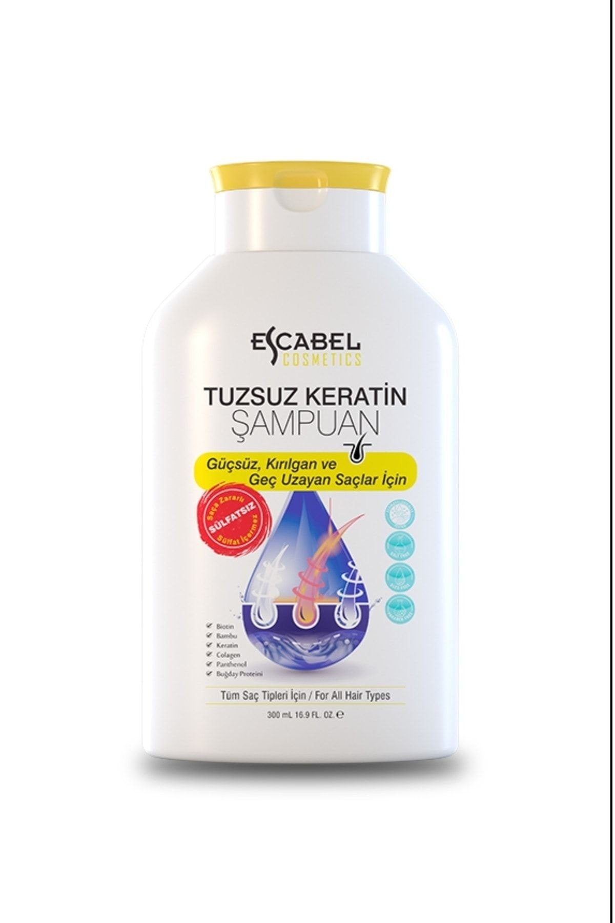 Tuzsuz Sülfatsız Şampuan + Brezilya Keratin