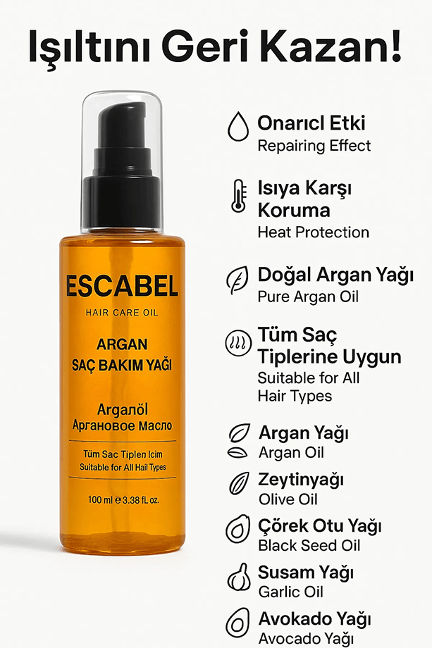 ARGAN SAÇ BAKIM YAĞI 100 ML