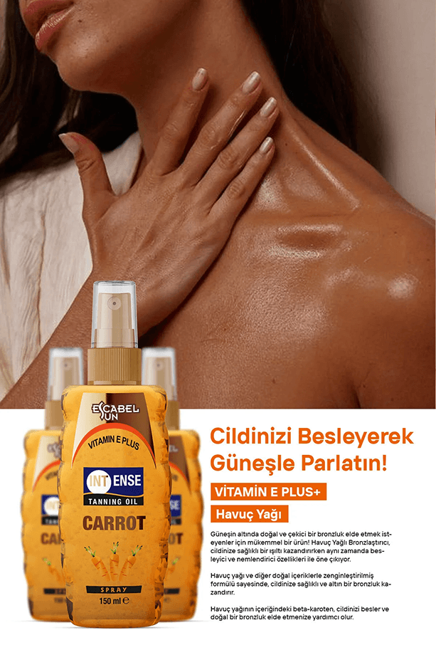 Havuç Özü Koruyucu Bronzlaştırıcı 150 ml Yağ