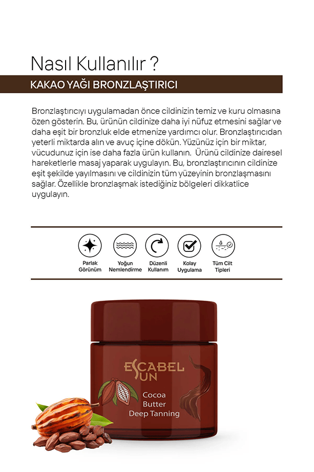 Kakao Bronzlaştırıcı 150 ml Yağ