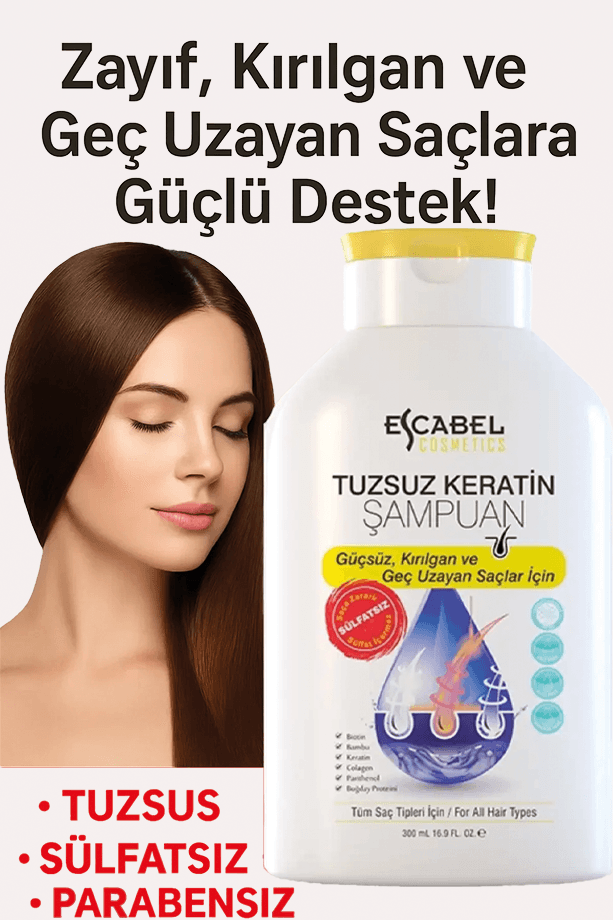 Sülfatsız Tuzsuz ve Paraben'siz Şampuan