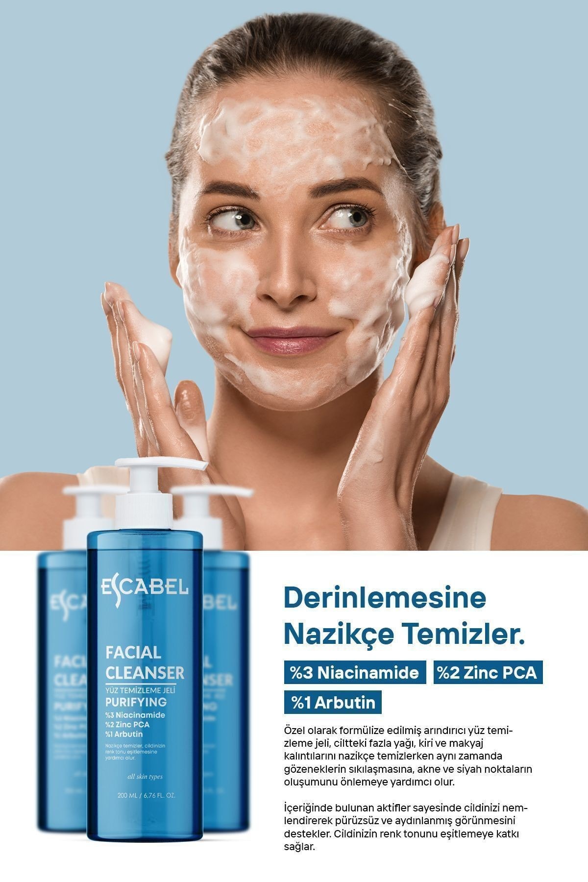 Arındırıcı Canlandırıcı Yüz Temizleme Jeli 200 ml