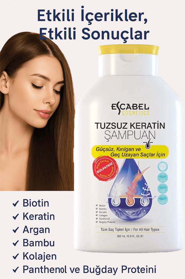 Sülfatsız Tuzsuz ve Paraben'siz Şampuan