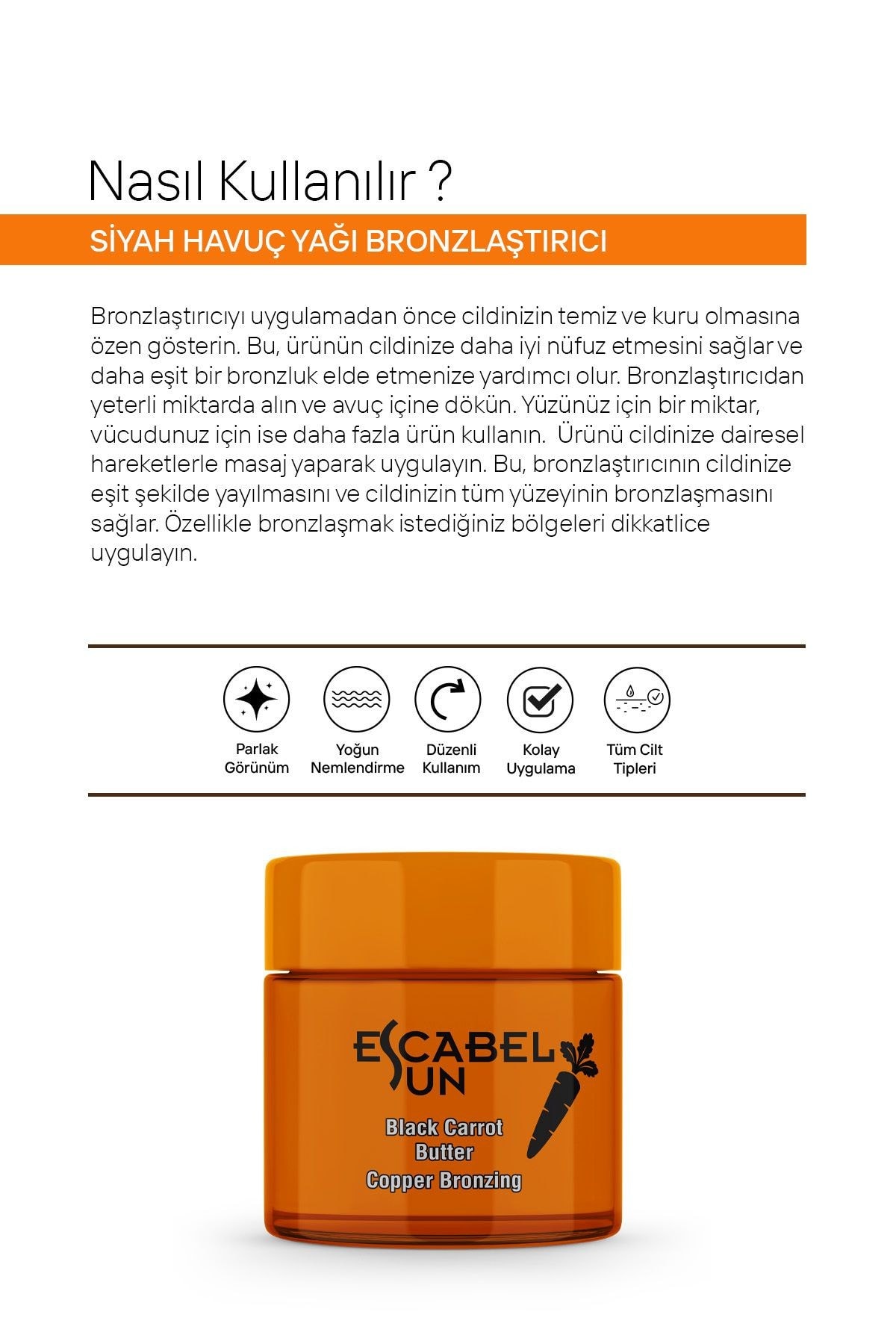 Havuç Özlü Bronzlaştırıcı 150 ml Yağ