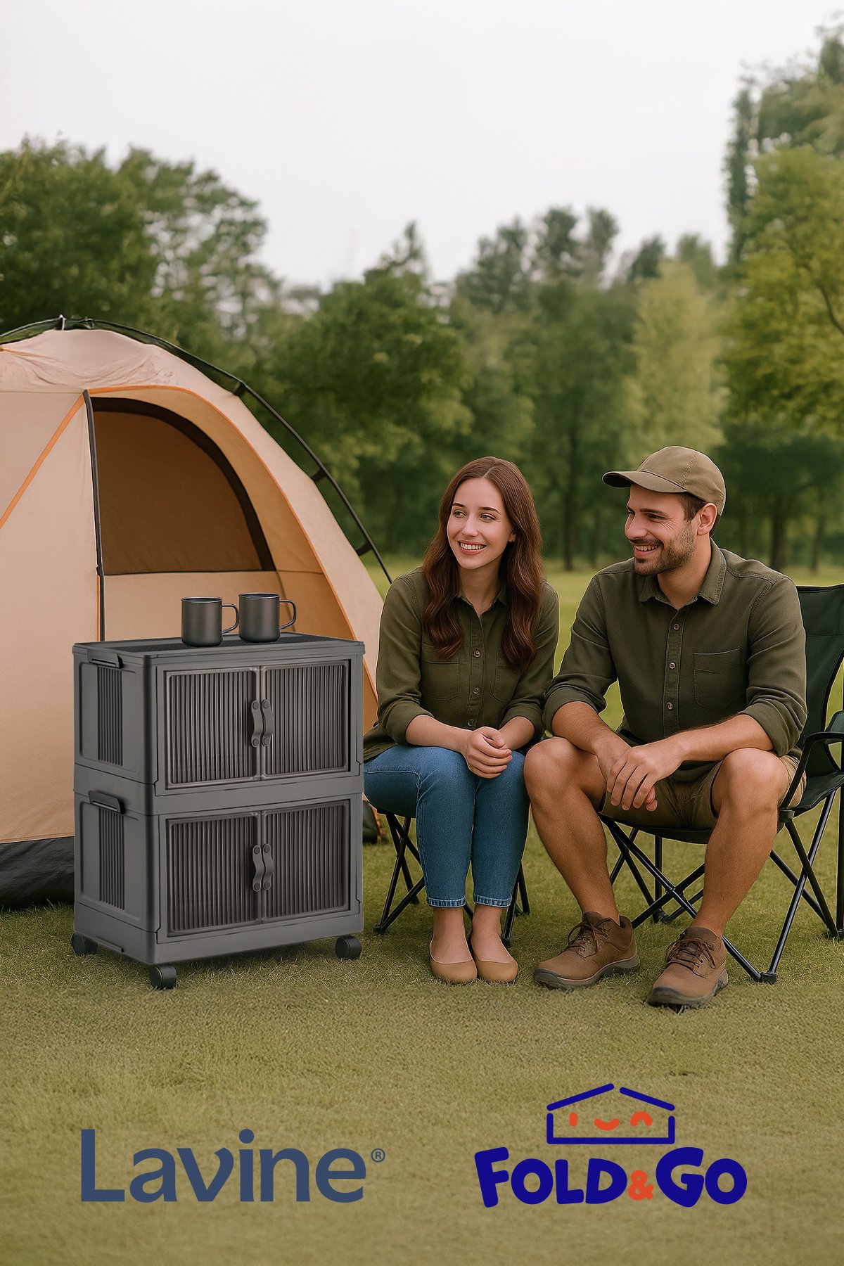 2'li Portatif Organizer Dolap - Antrasit