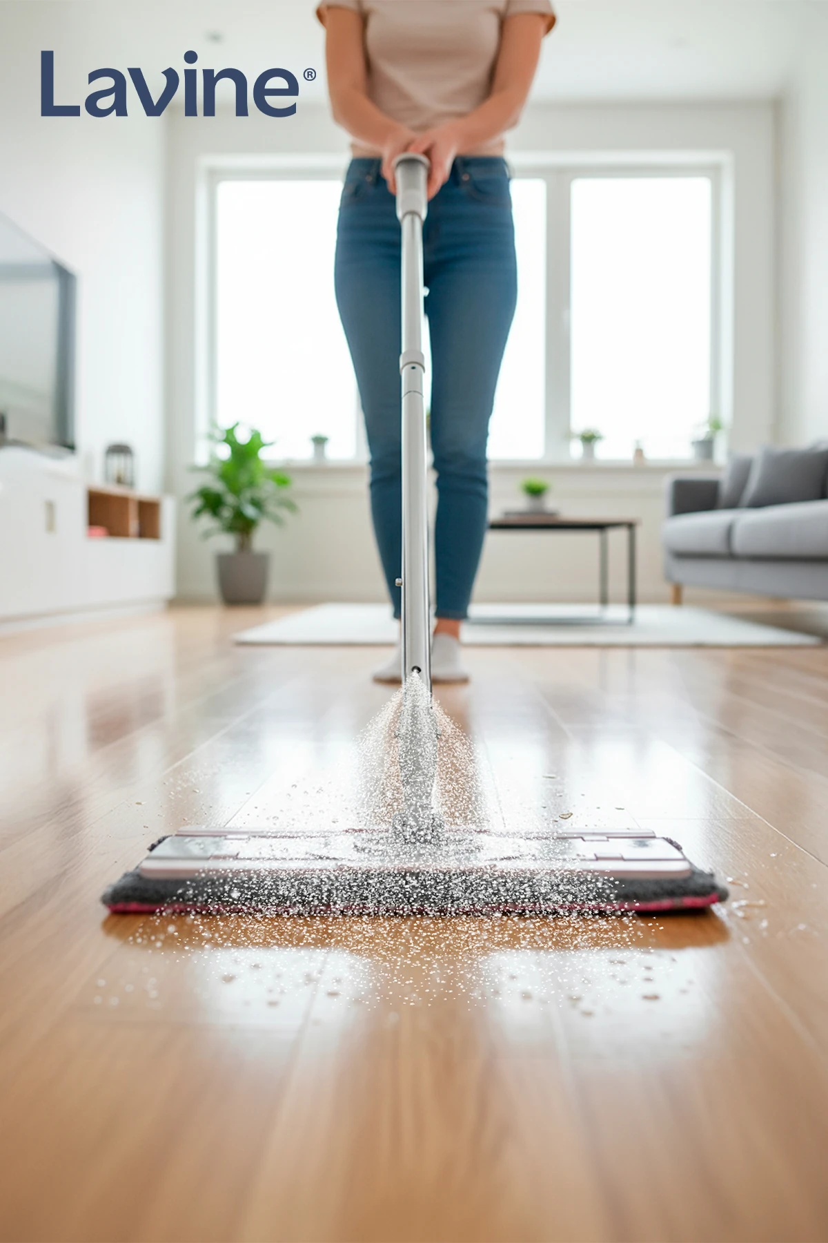 Lavine Mandallı Sprey Mop Kompakt Tasarım Mikrofiber Bezli 4XL Bezlerle Kullanıma Uygun