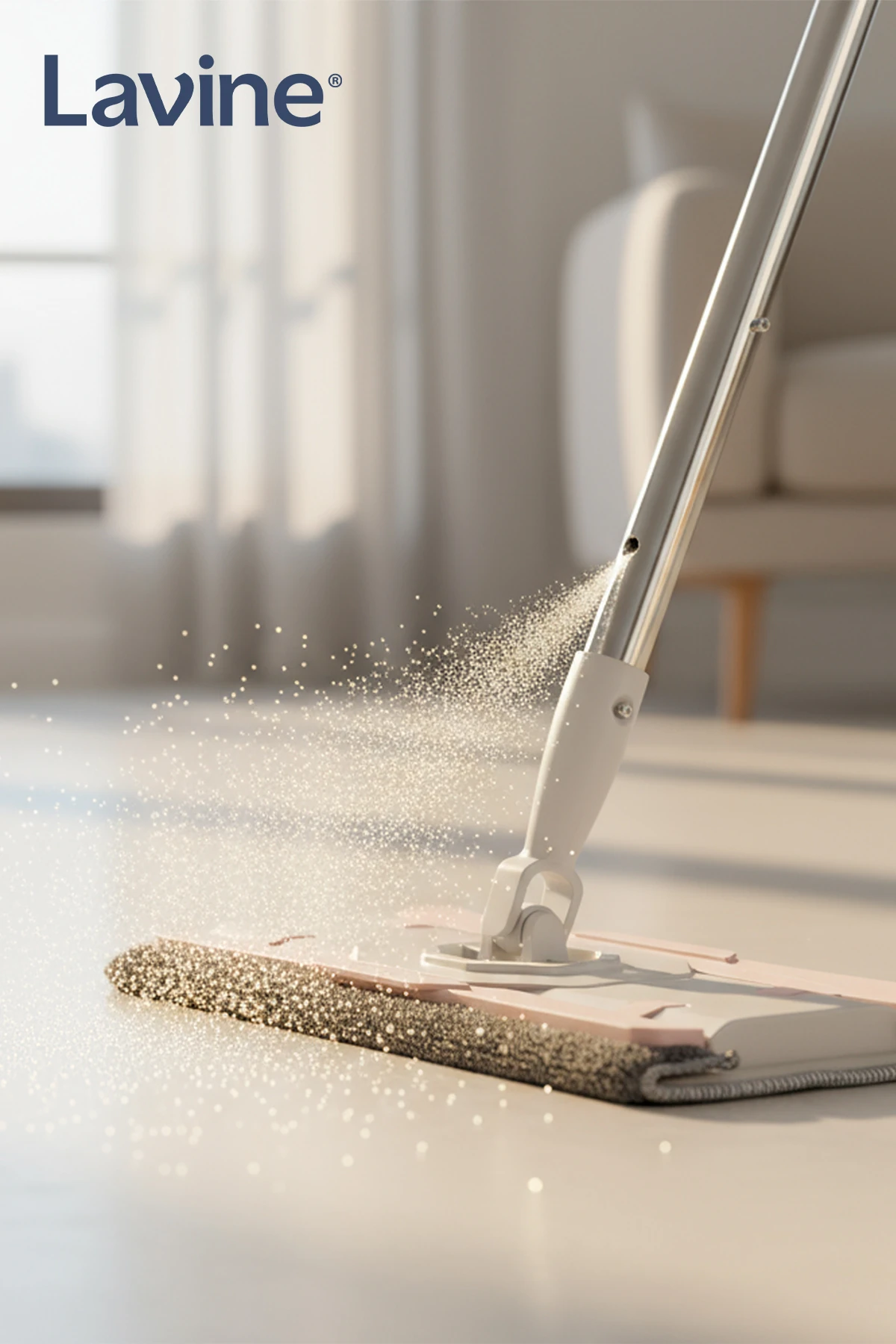 Lavine Mandallı Sprey Mop Kompakt Tasarım Mikrofiber Bezli 4XL Bezlerle Kullanıma Uygun