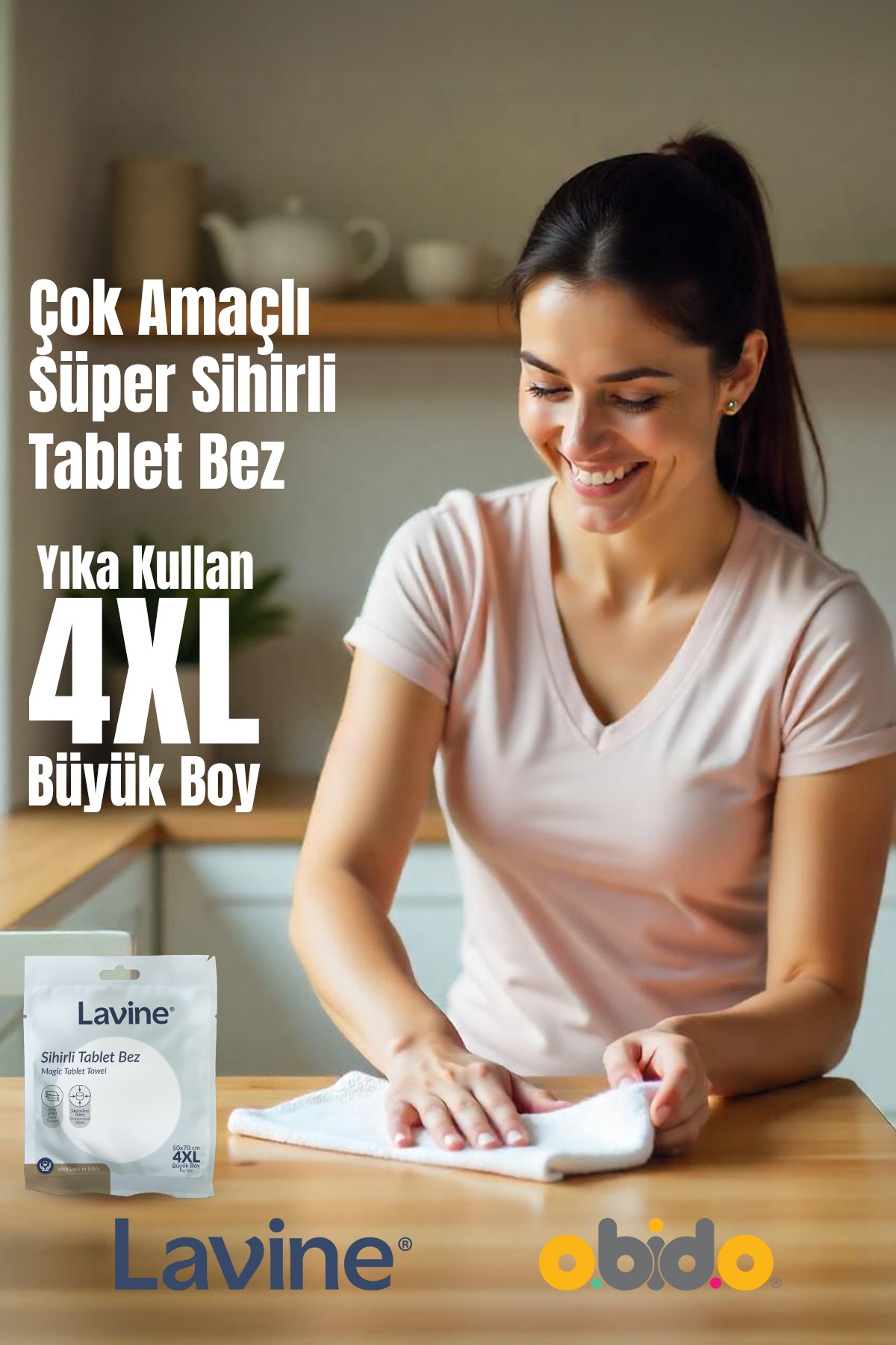 Çok Amaçlı Süper Sihirli Tablet Bez 50x70 Cm - Yıka Tekrar Kullan