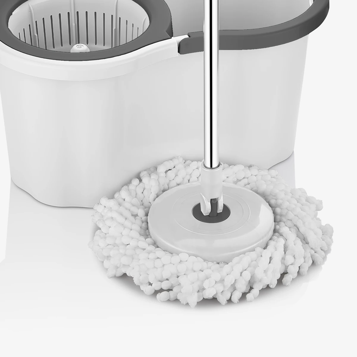 (2 Adet) Lavine 360 Dönerli Mop Yedek Başlık Mikrofiber Püskül Tüm Kovalara Uyumlu