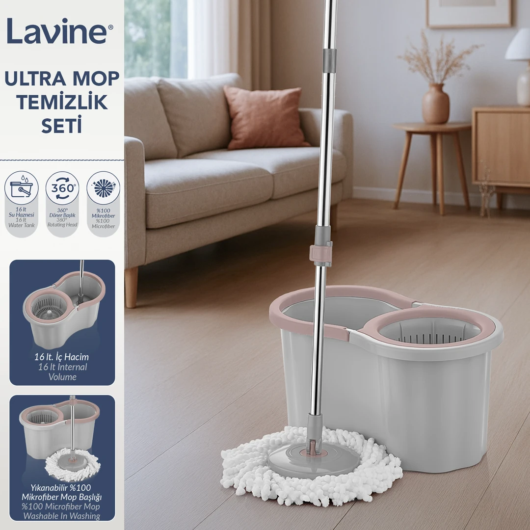 Lavine Ultra Mop 360 Temizlik Seti 16lt