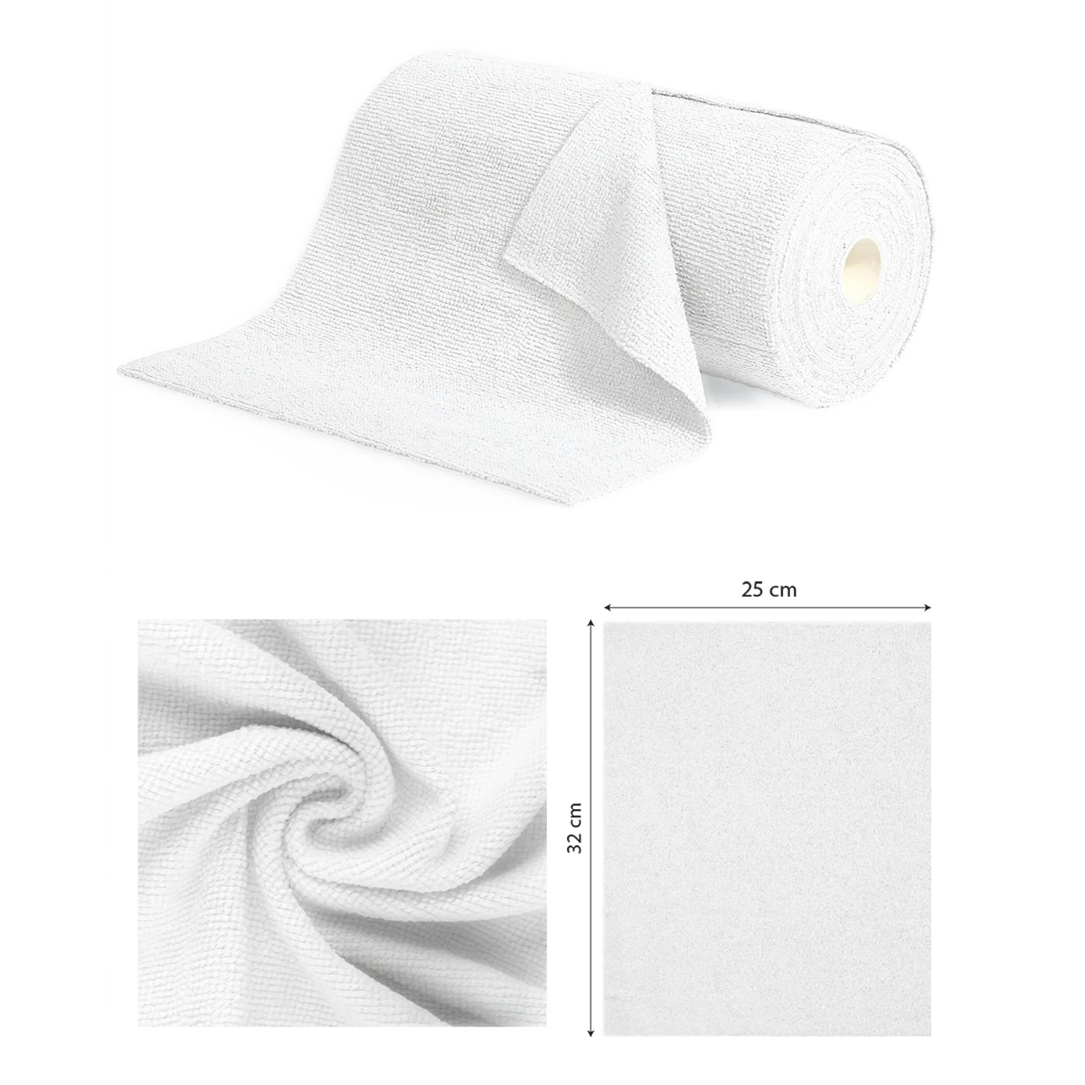 Çok Amaçlı %100 Mikrofiber Temizlik Bezi 20'li Rulo  25x32 Kopart Kullan