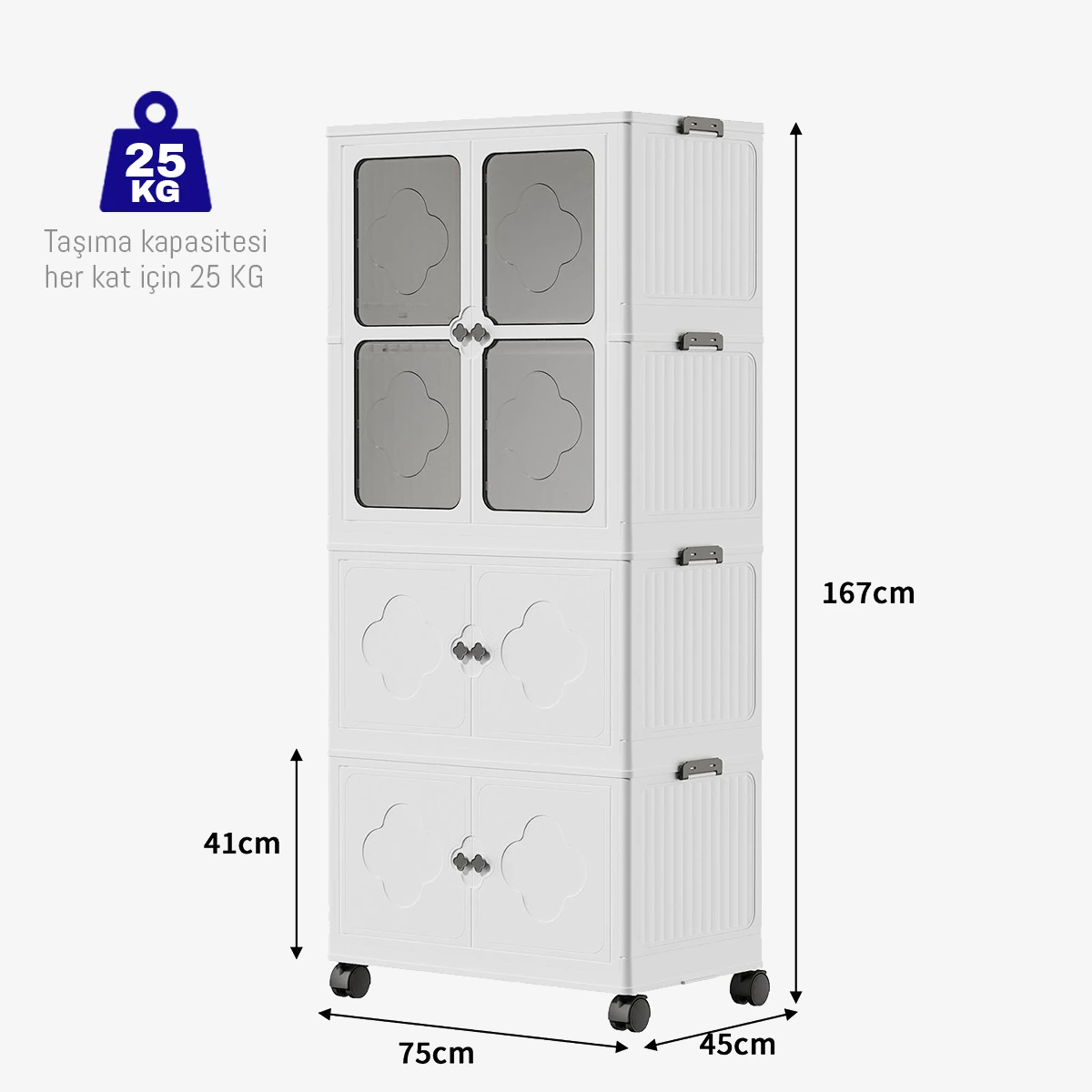 3 Katlı Portatif, Katlanır Gardırop 