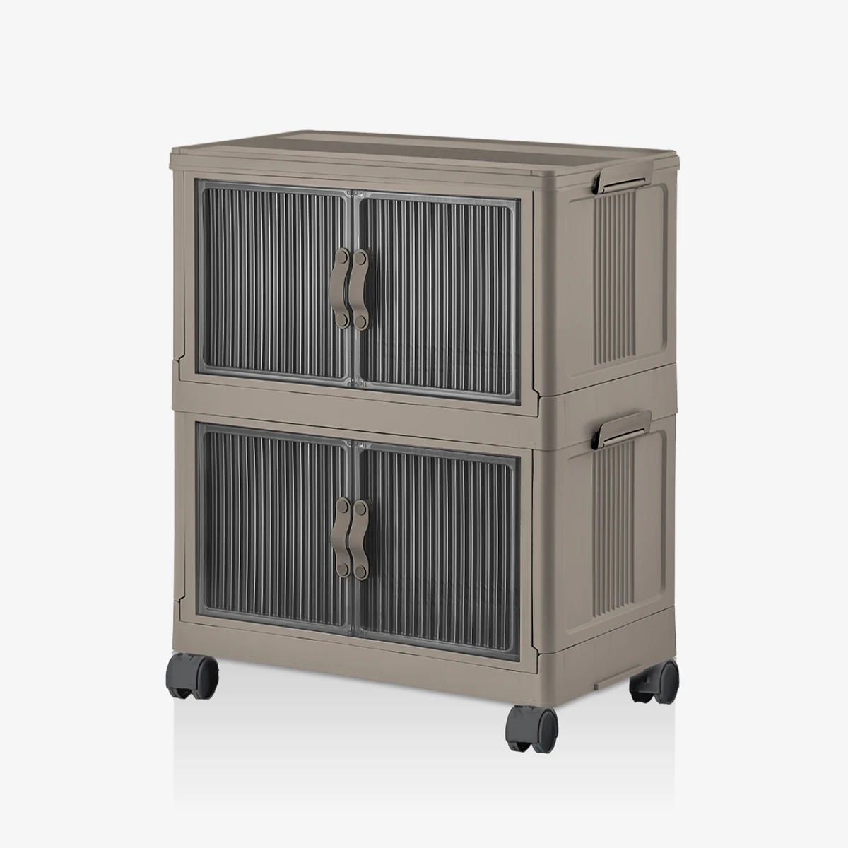 2'li Portatif Organizer Dolap - Toprak