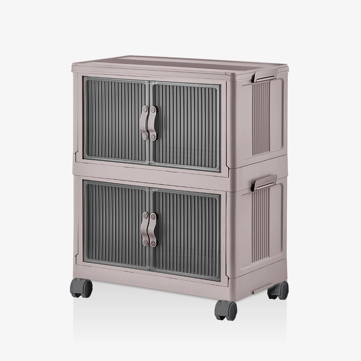 2'li Portatif Organizer Dolap - Pudra Pembe