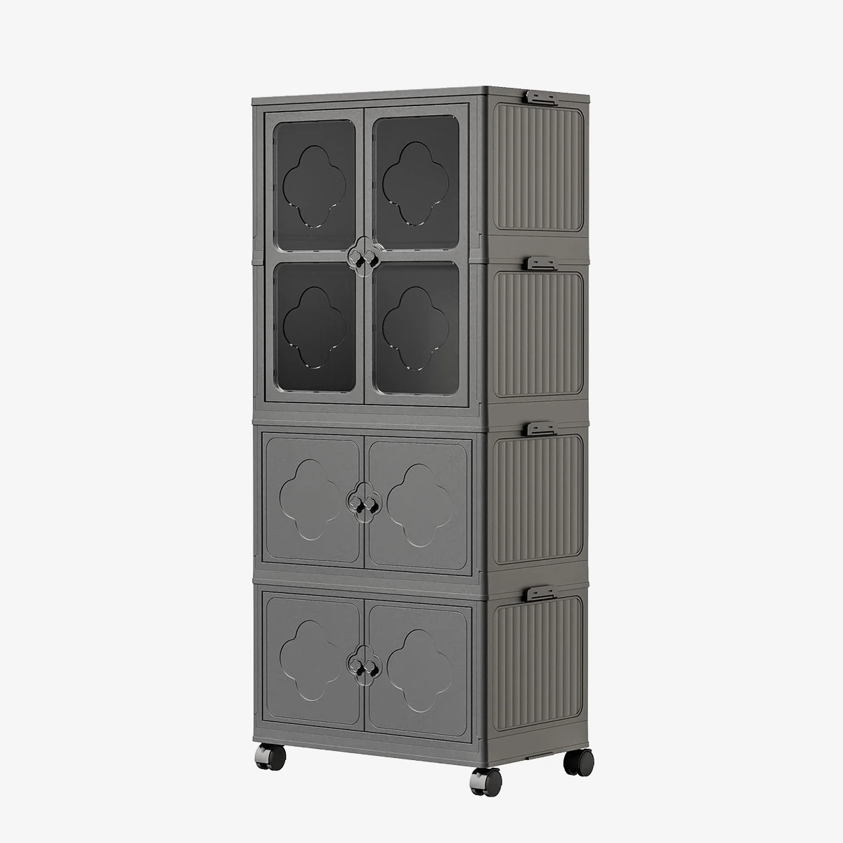 3 Katlı Portatif, Katlanır Gardırop  - Antrasit