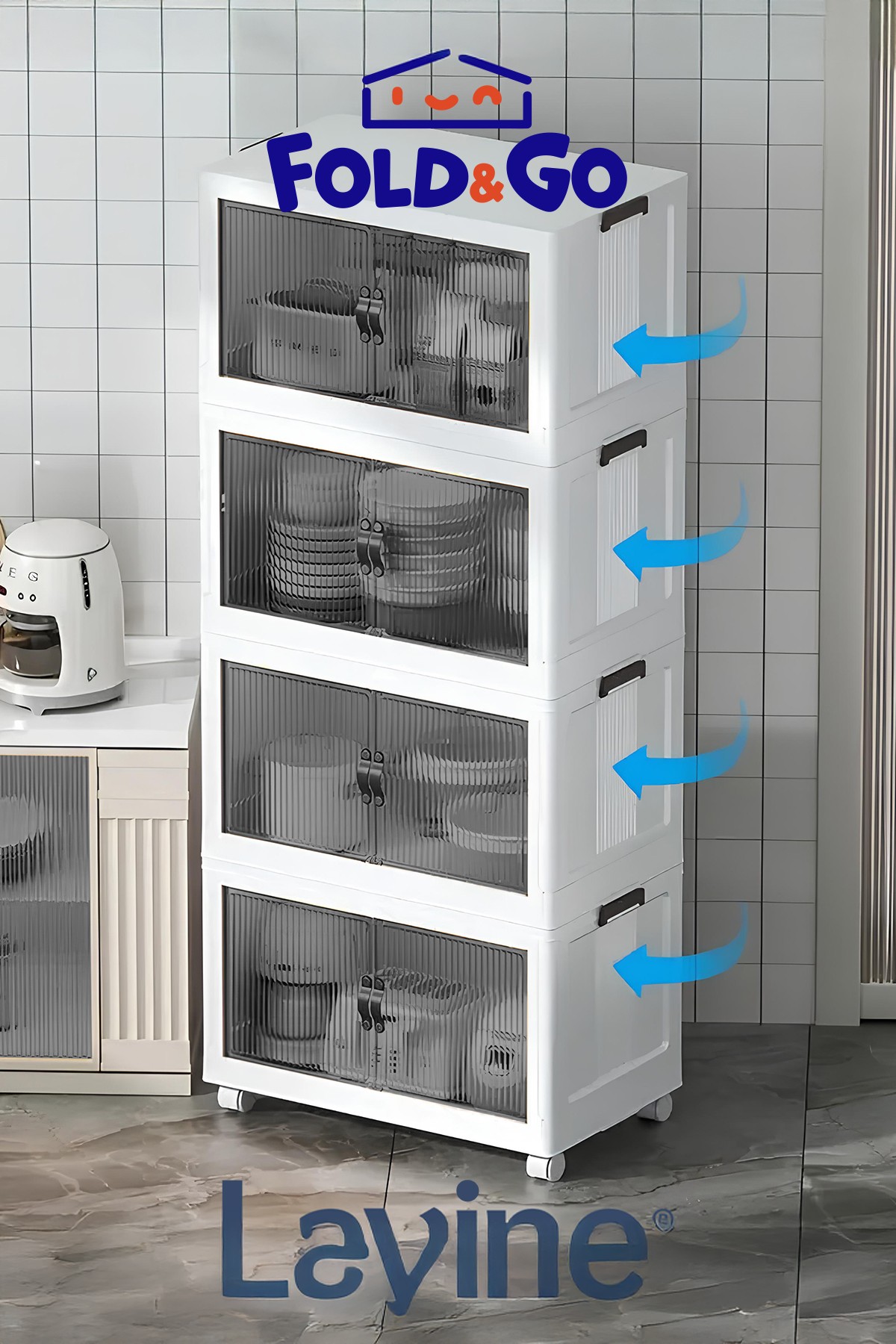 4'lü Portatif Organizer Dolap