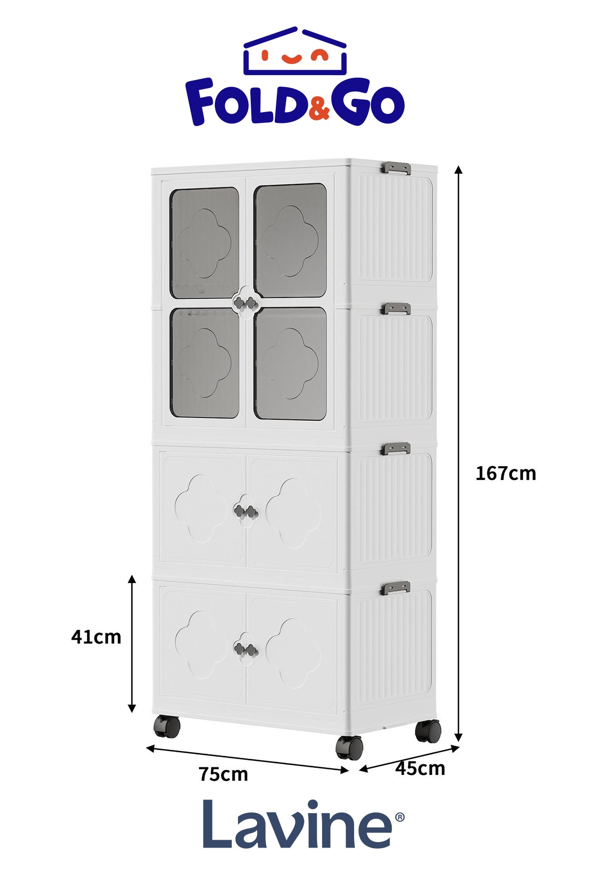 3 Katlı Portatif, Katlanır Gardırop  - Beyaz