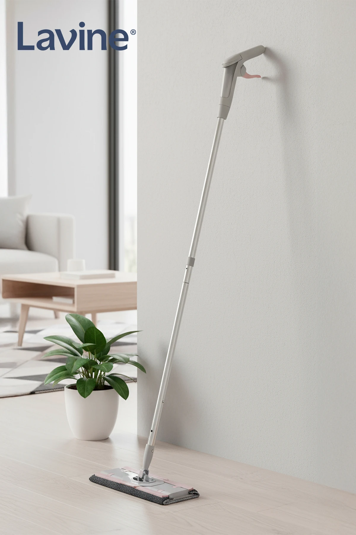 Lavine Mandallı Sprey Mop Kompakt Tasarım Mikrofiber Bezli 4XL Bezlerle Kullanıma Uygun