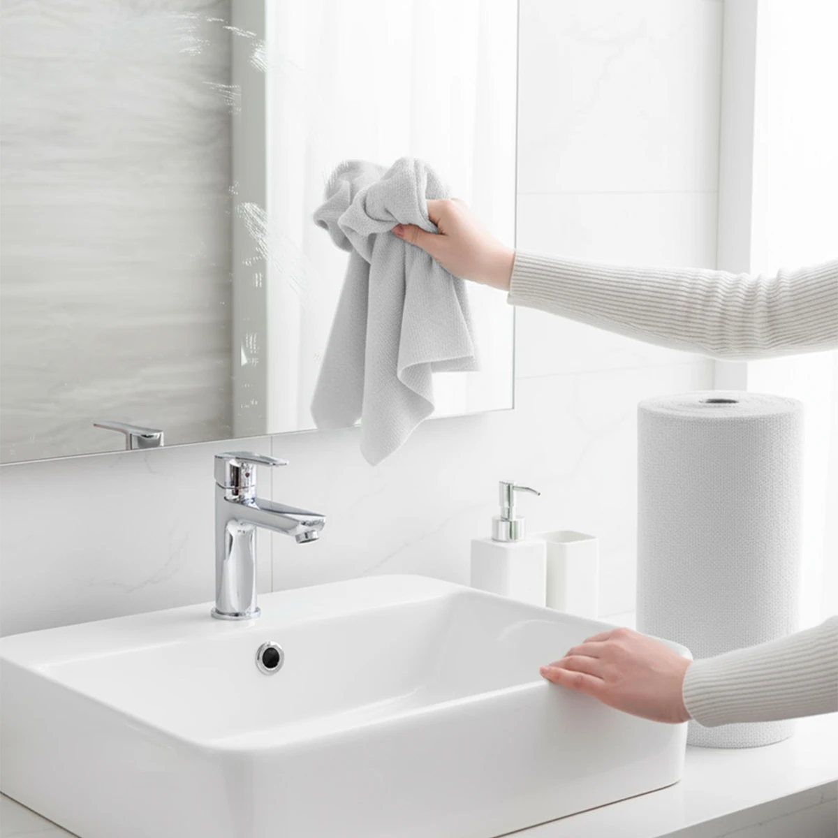 Çok Amaçlı %100 Mikrofiber Temizlik Bezi 20'li Rulo  25x32 Kopart Kullan