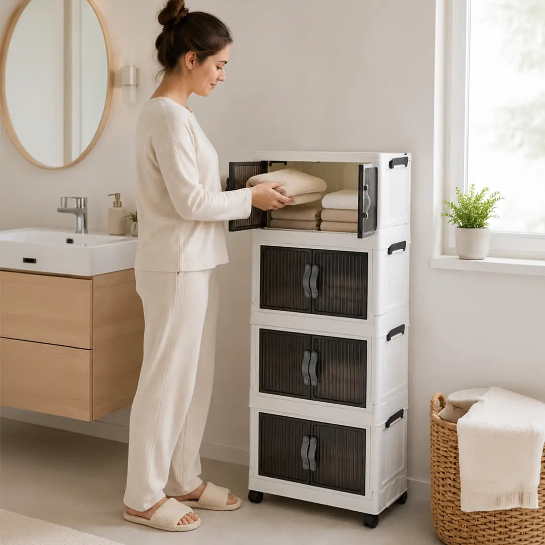Lavine ”MEDIUM” 4 Katlı Portatif Dolap Organizer 30LT Çok Amaçlı