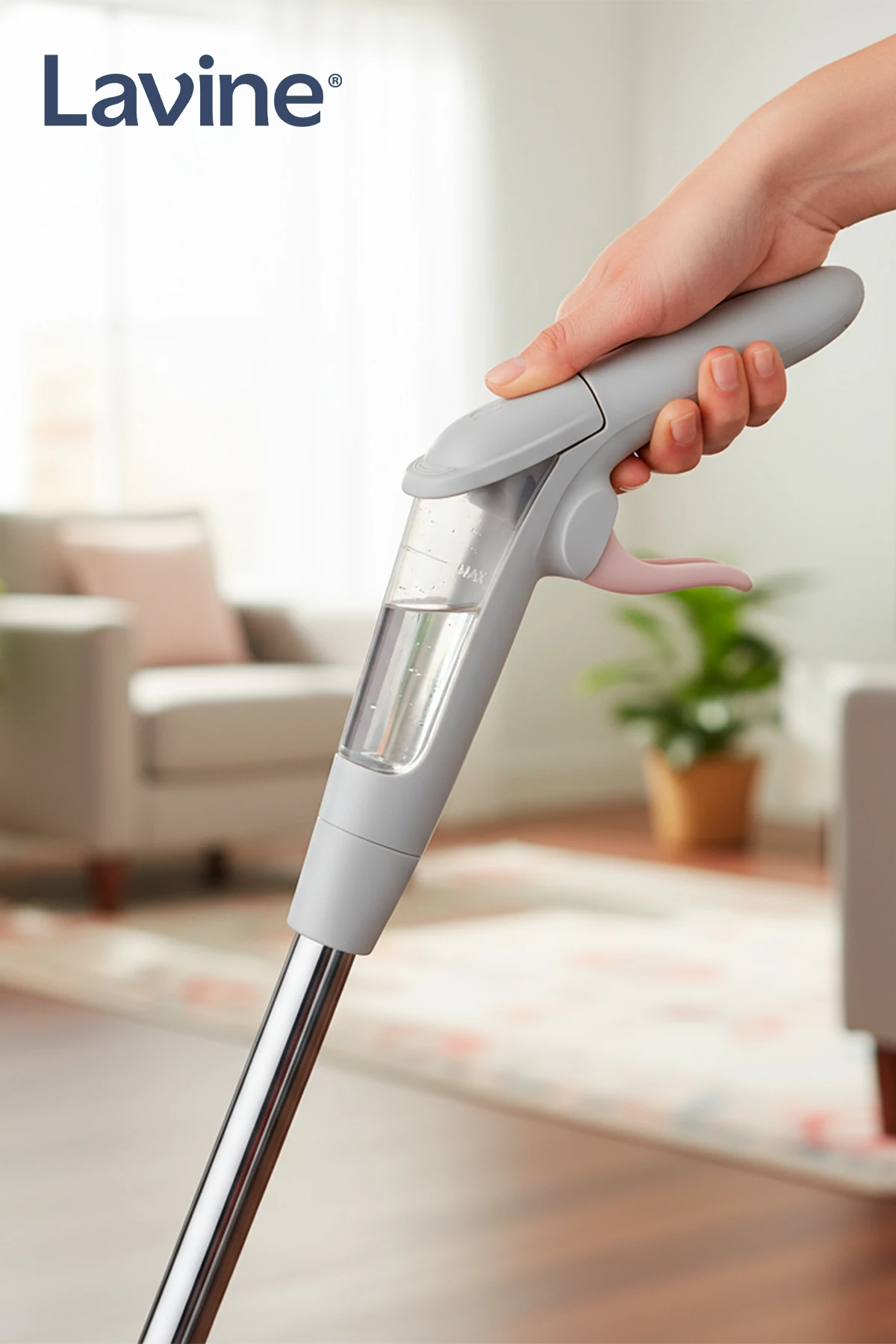 Lavine Mandallı Sprey Mop Kompakt Tasarım Mikrofiber Bezli 4XL Bezlerle Kullanıma Uygun