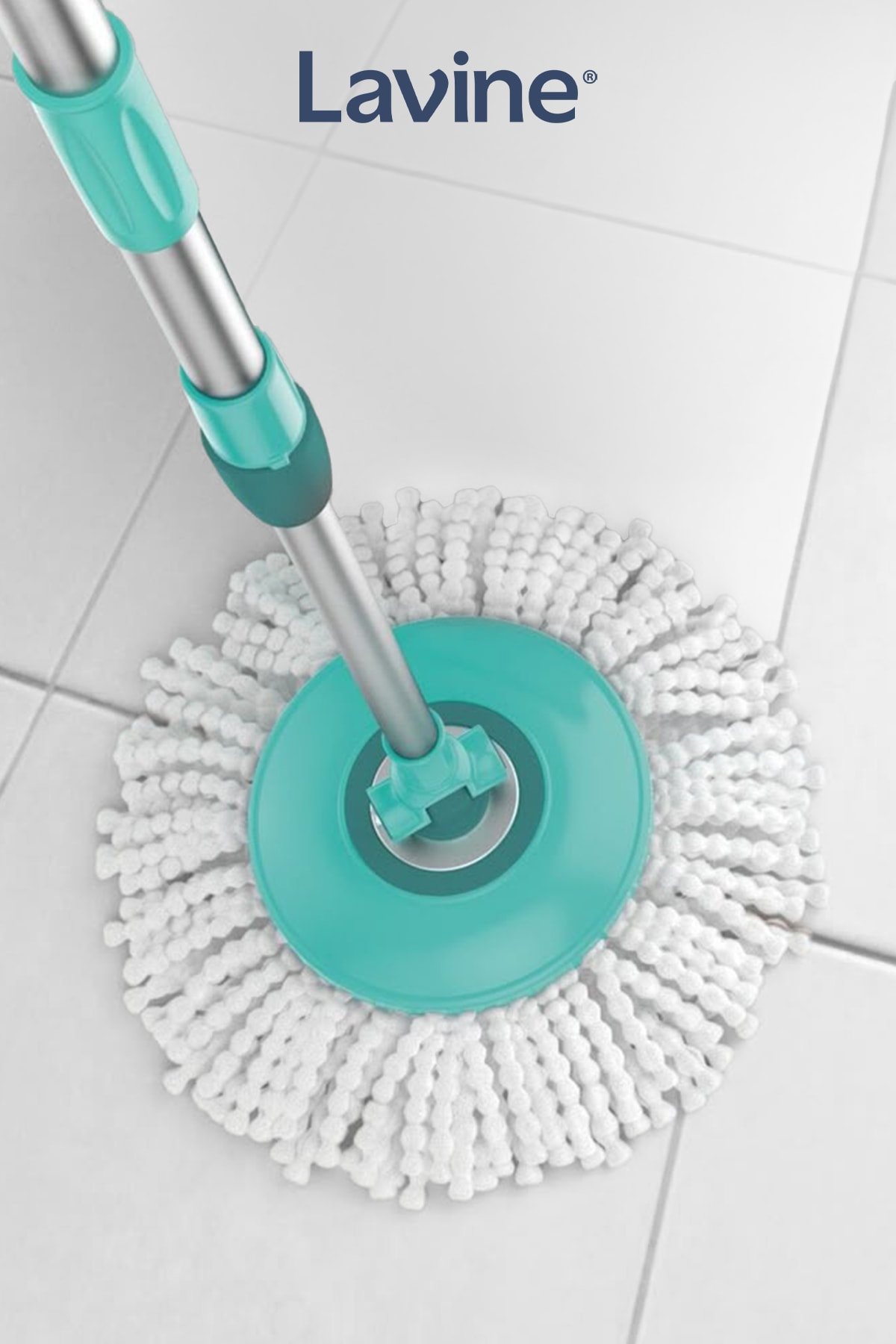 (2 Adet) Lavine 360 Dönerli Mop Yedek Başlık Mikrofiber Püskül Tüm Kovalara Uyumlu