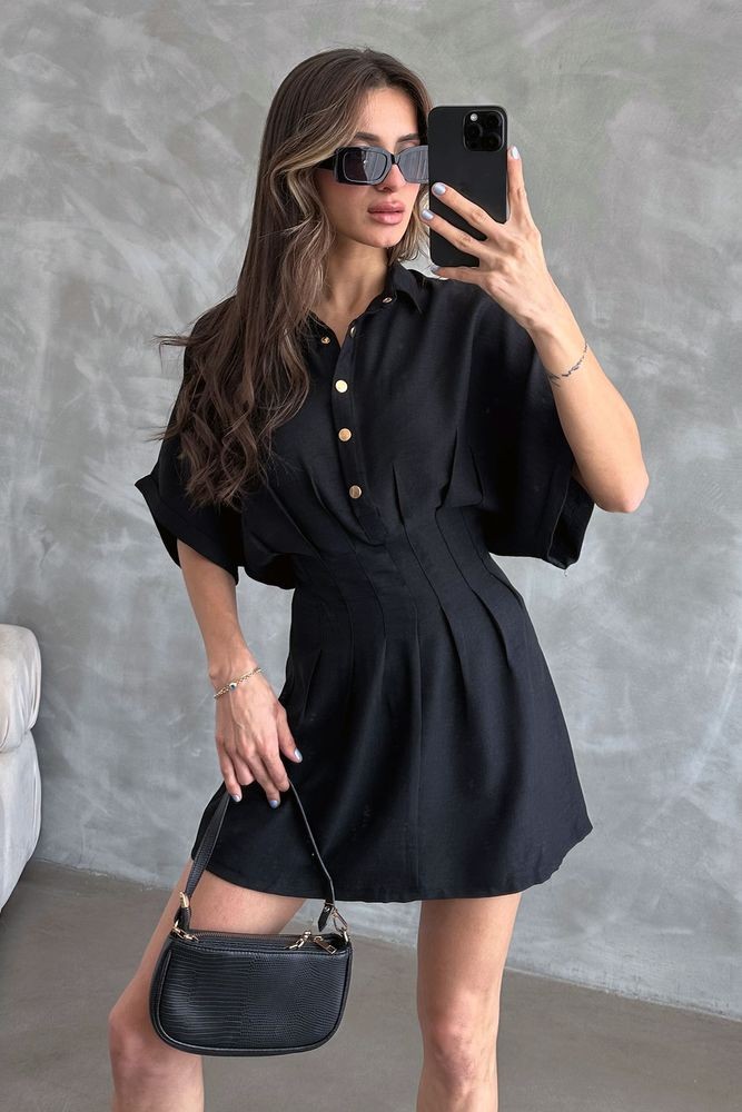 Keten Mini Elbise