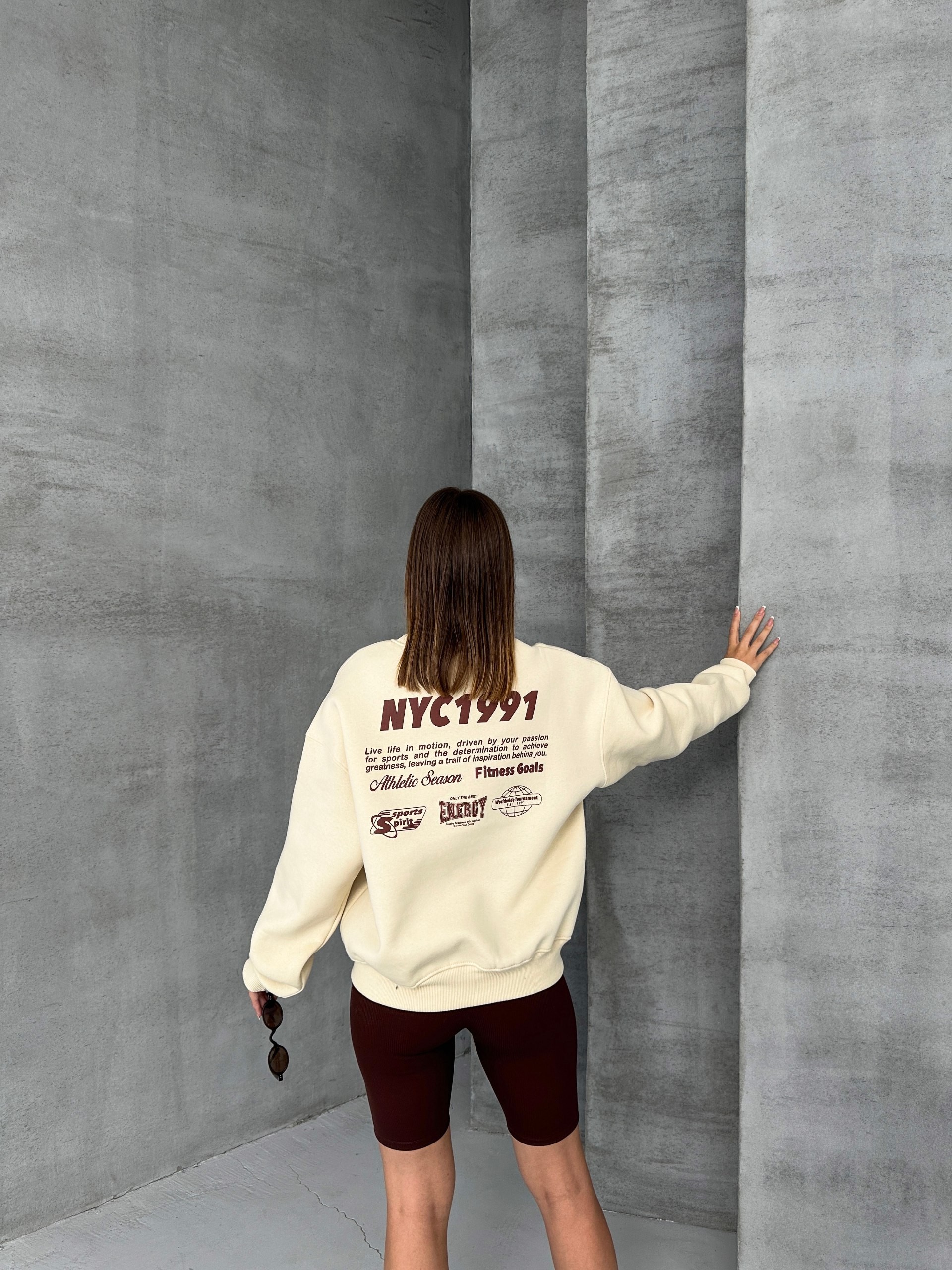 Baskılı Oversize Sweatshirt