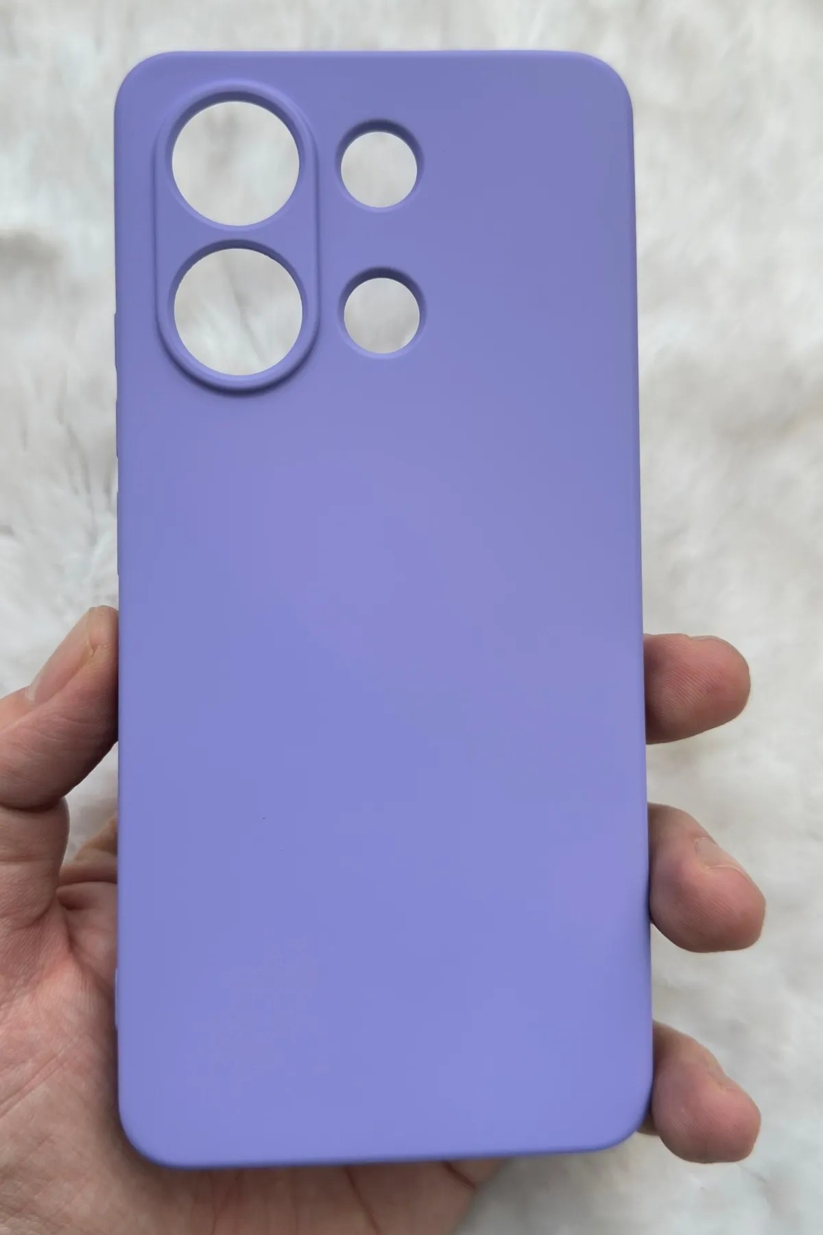 Xiaomi Redmi Note 13 Lansman Içi Kadife Yumuşak Silikon Mara - Lila