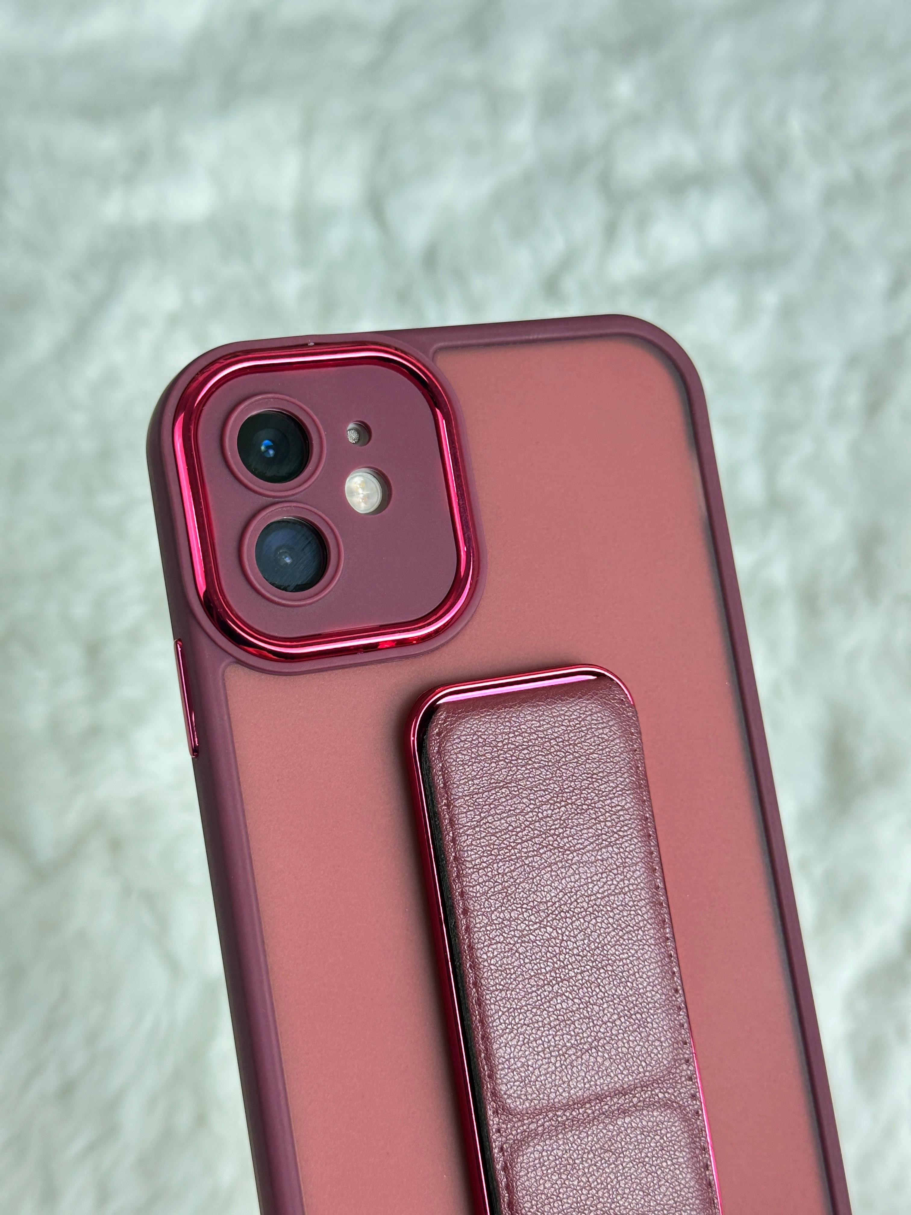 iPhone 11 Stand Olabilen Arkası Buzlu Standlı Perfect Kılıf 