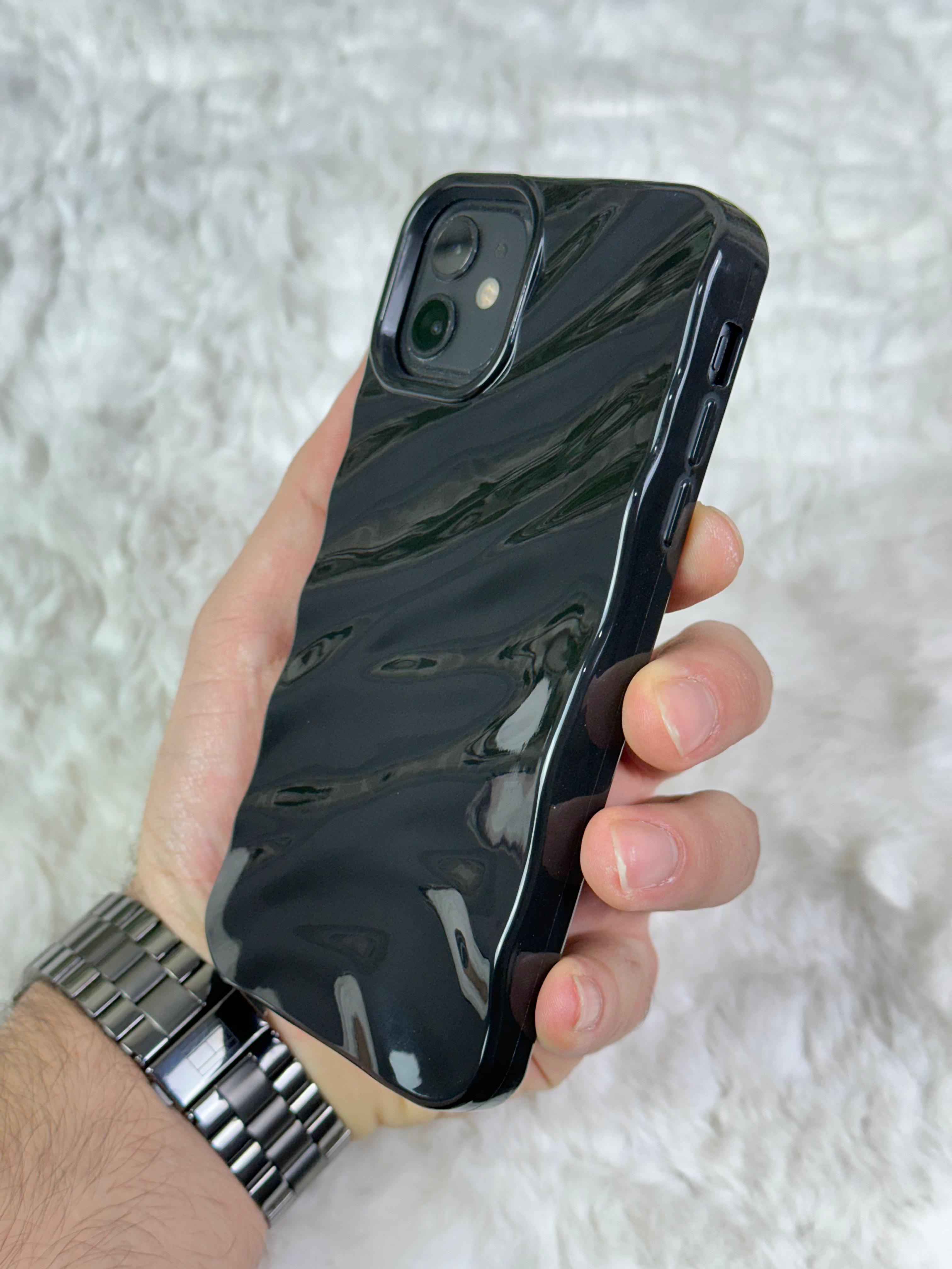 iPhone 11 Sedef Dalgalı Wavy Kılıf  - Mor