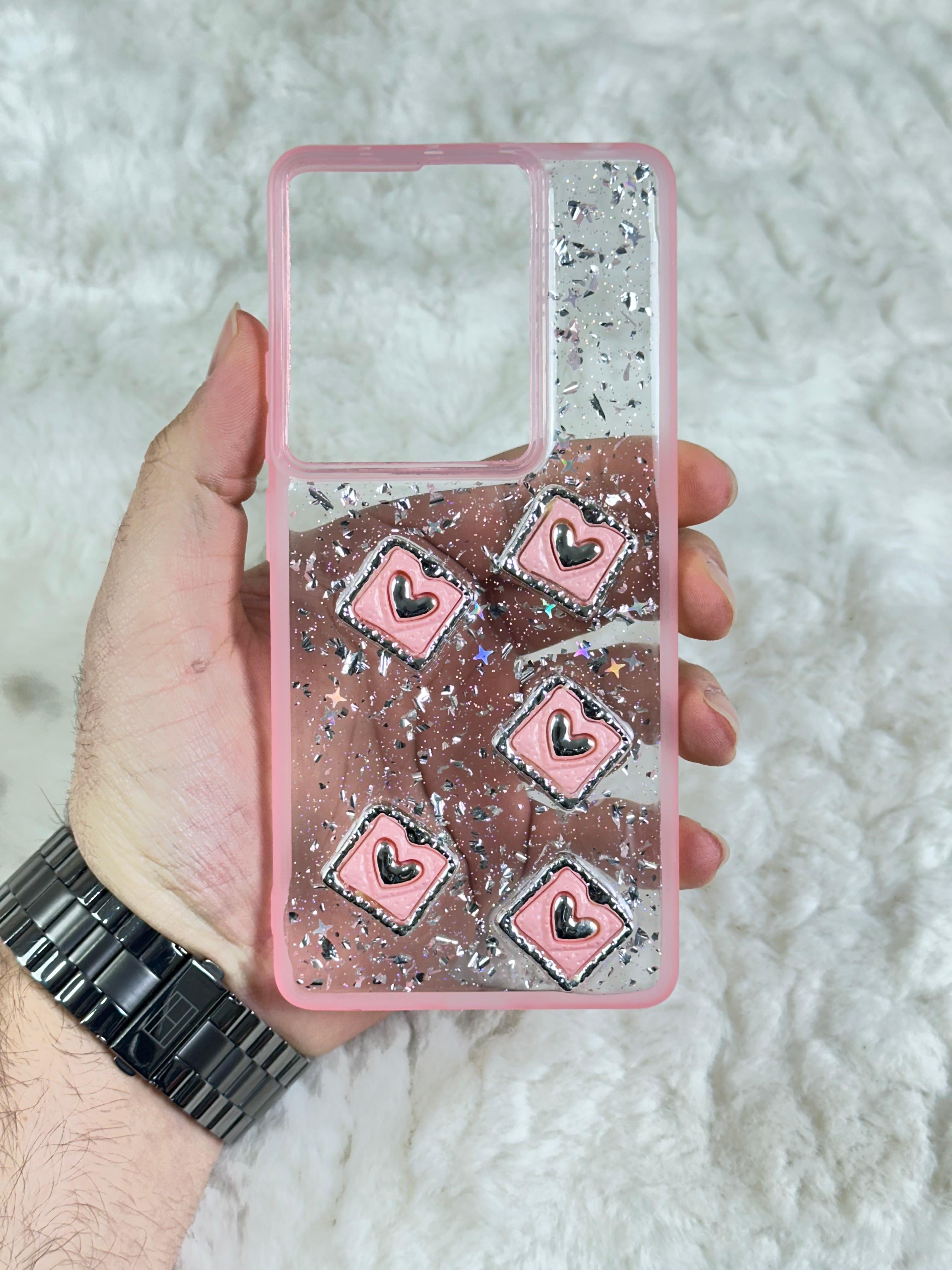 Xiaomi Redmi Note 13 Pro 4G Şeffaf Parlak Taşlı Glitter Kılıf