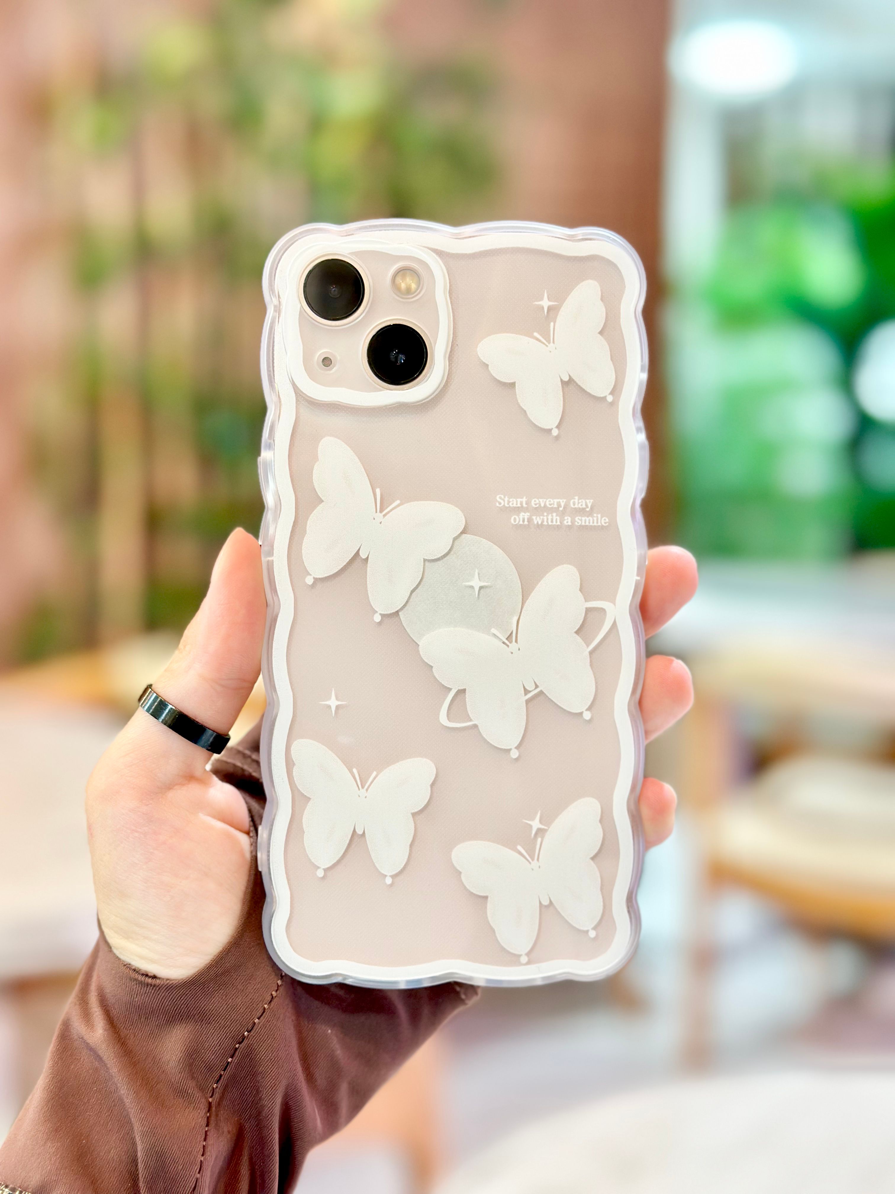 iPhone 13 Zarif Kelebek Desenli iPhone Butter Fly Kılıfı