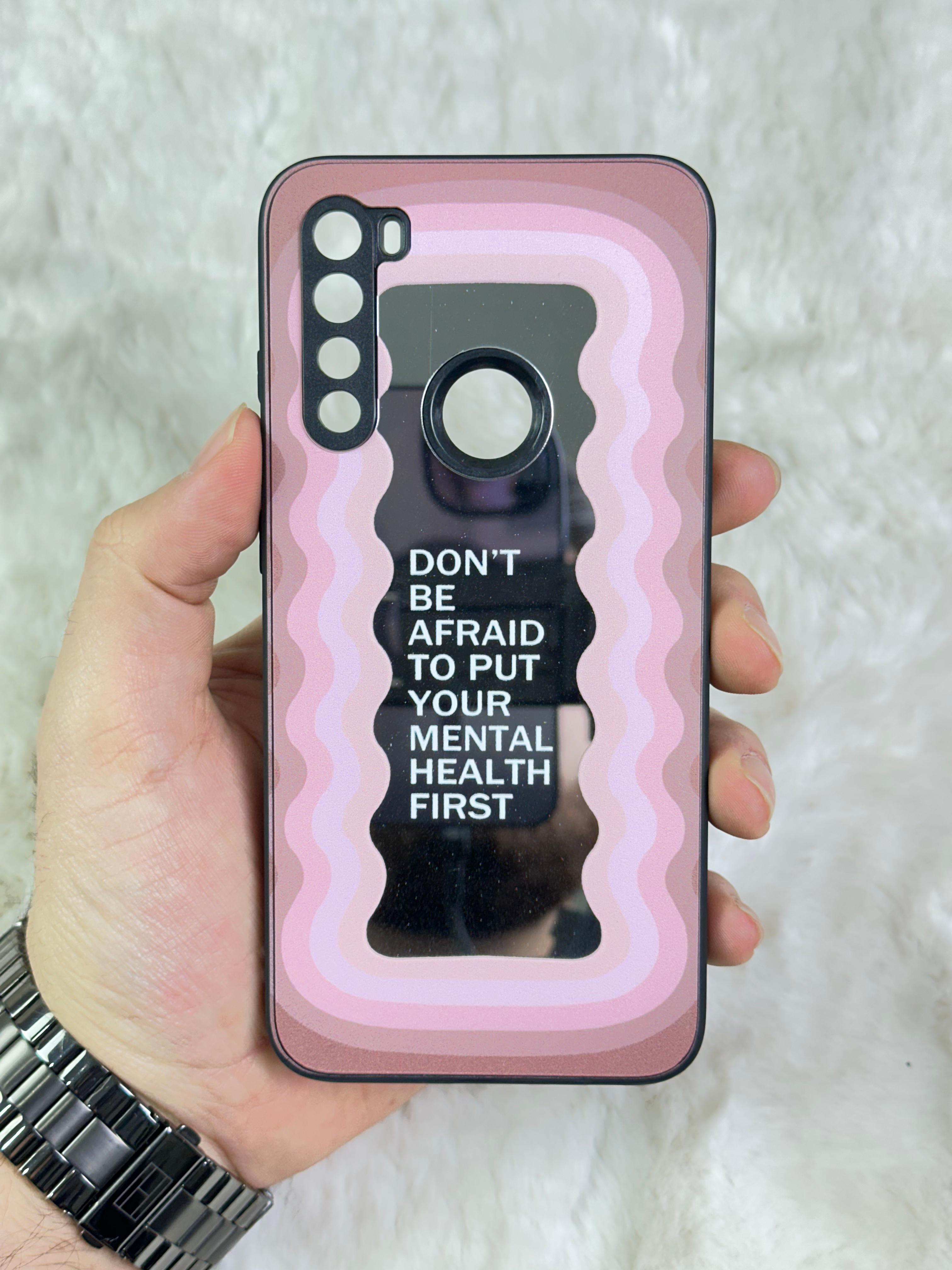 Xiaomi Redmi Note 8 Arkası Aynalı ve Desenli Mirror Kapak  - dont be