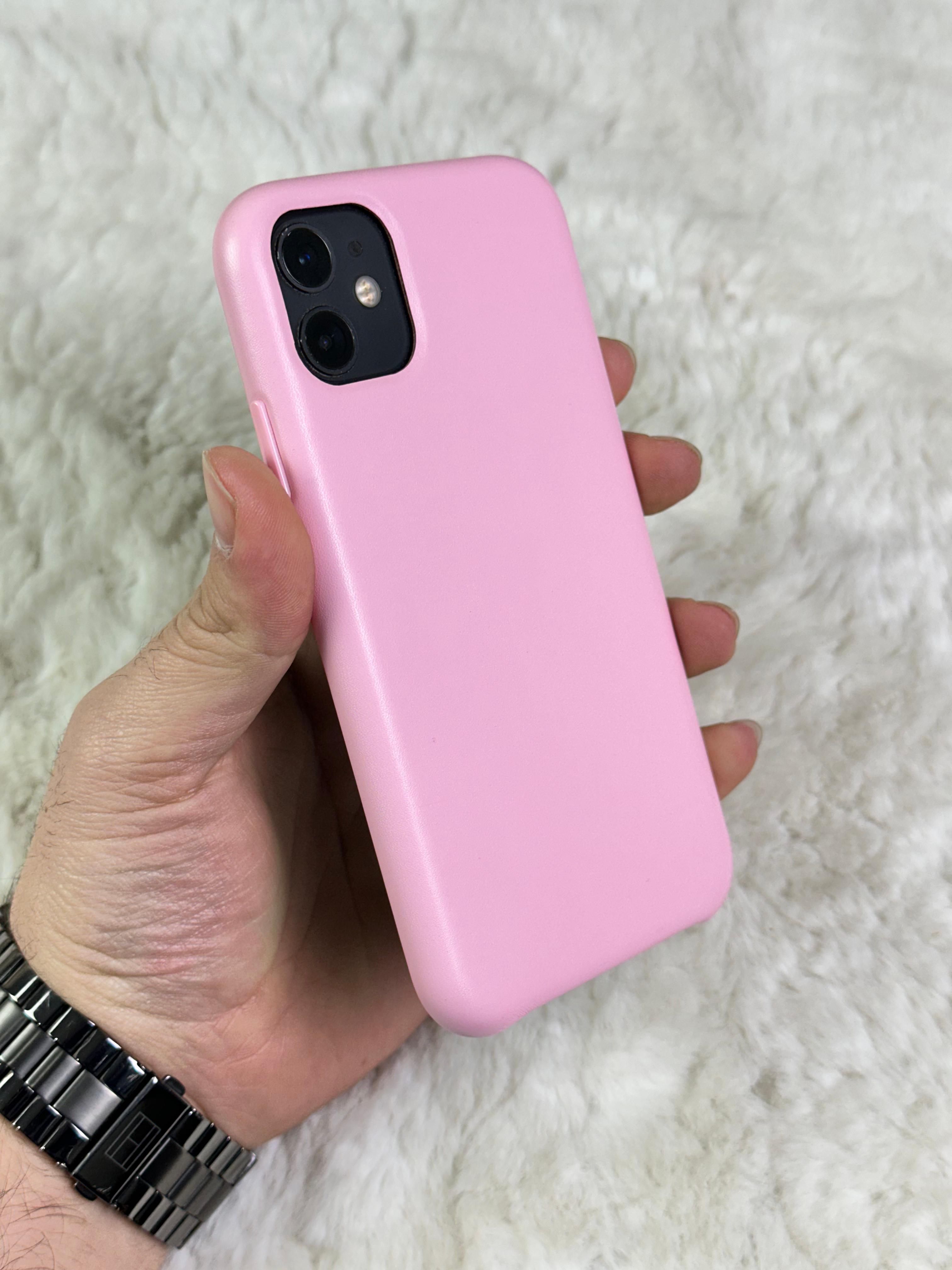 iPhone 11 Uyumlu İçi Kadife Dışı Deri Leather kılıf 