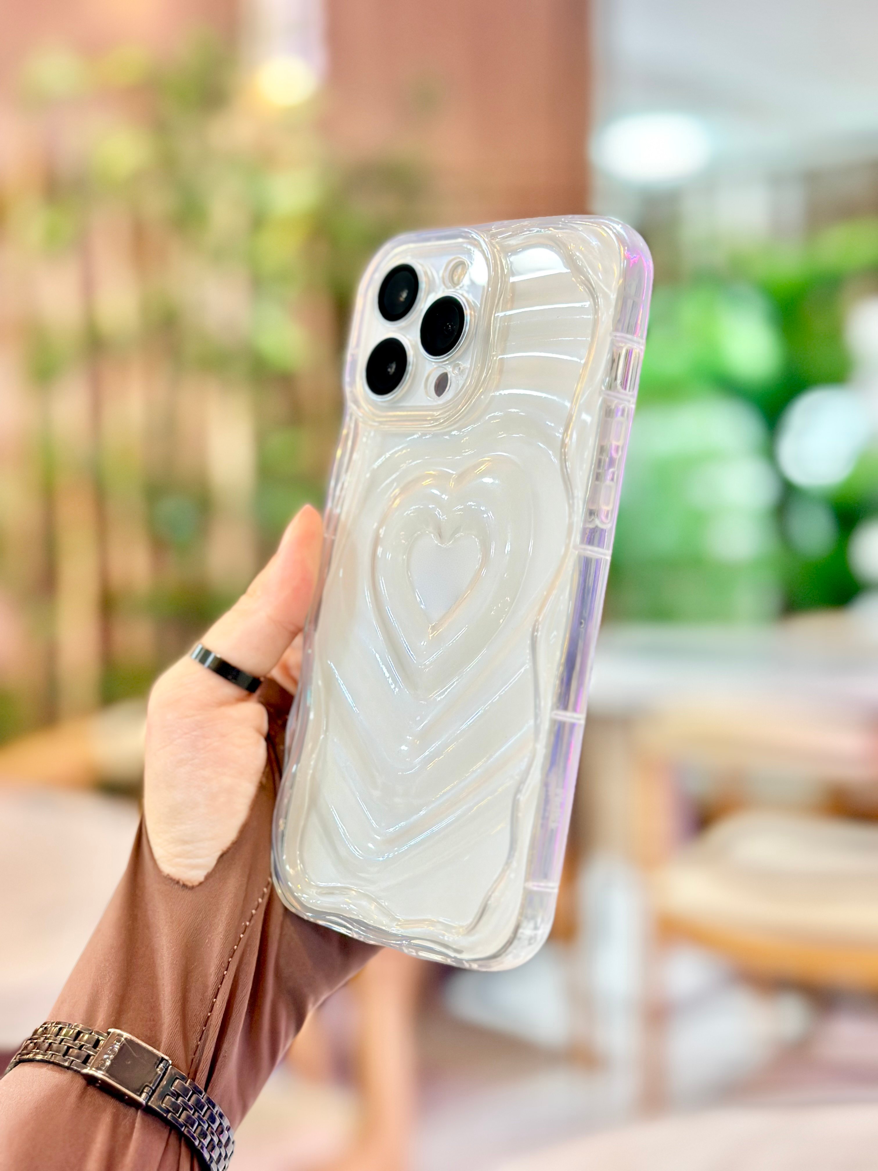 iPhone 12 Pro Max Kalp Desenli Kabartmalı Zarif 3D Şeffaf Kamera Korumalı Silikon Kılıf