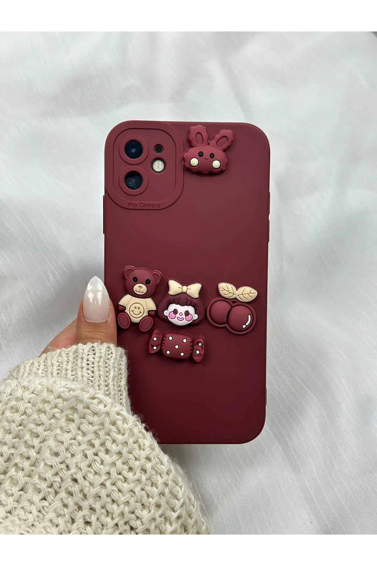 Apple iPhone 11 Ayıcık Desenli Sevimli Silikon Lansman Toy-Bear Kılıf