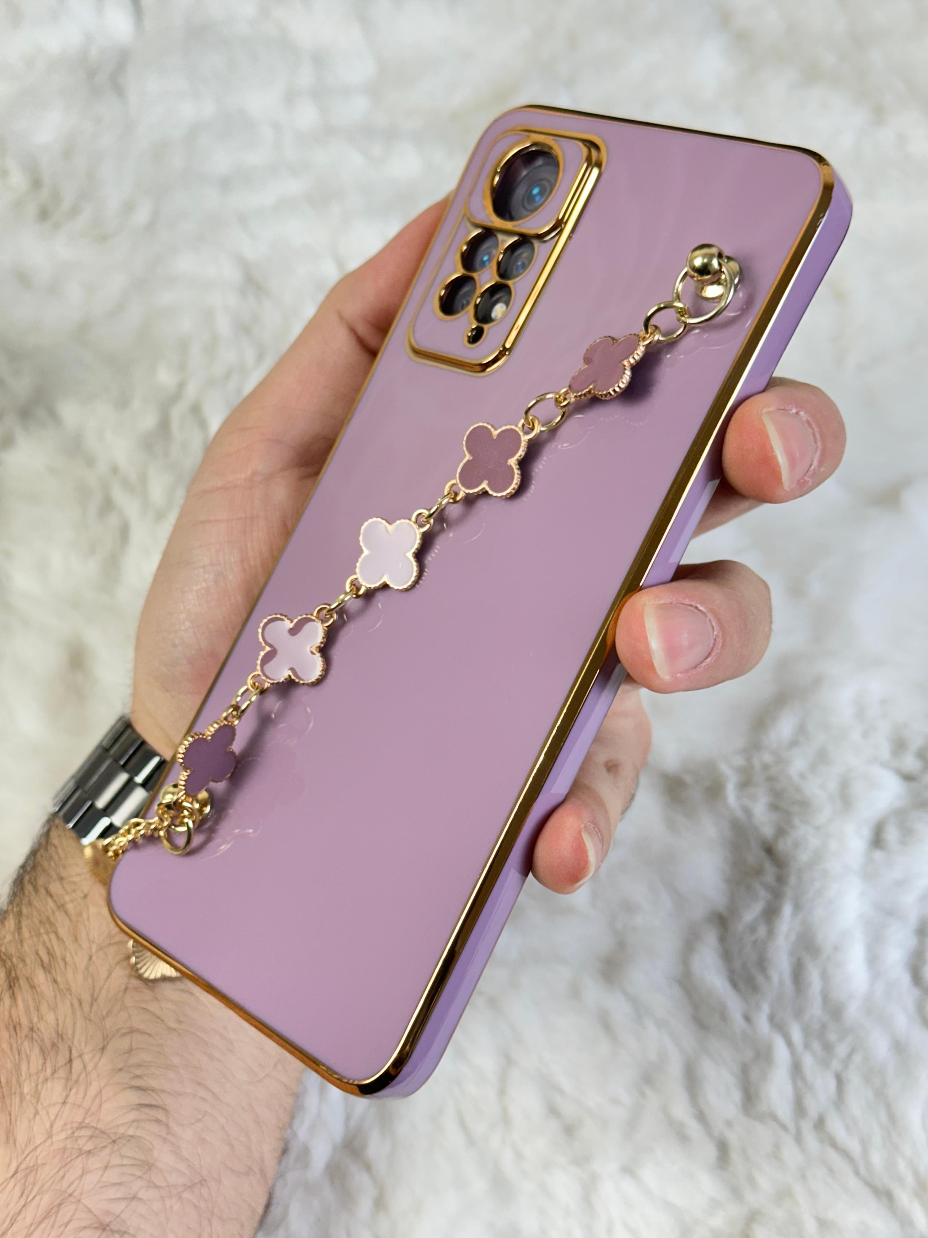 Xiaomi Redmi Note 11 Pro Gold Kenarlı Parlak Kamera Korumalı Elçek Kılıf - WFC