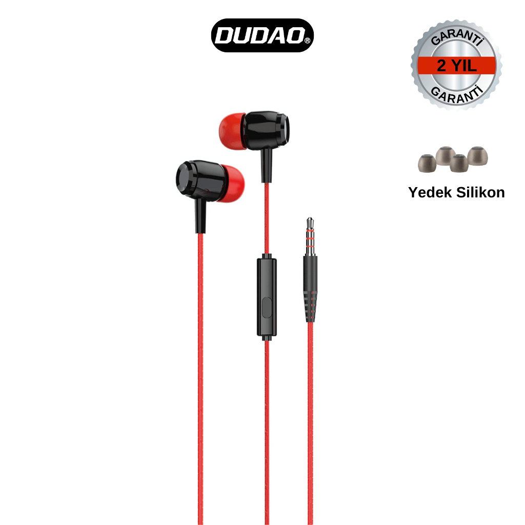 DUDAO X10A Kulak içi Kulaklık 3.5mm girişli Kırmızı